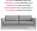 MASTERS OF COVERS Snug Fit Karlstad 3 Seat Sofa Cover Light Grey