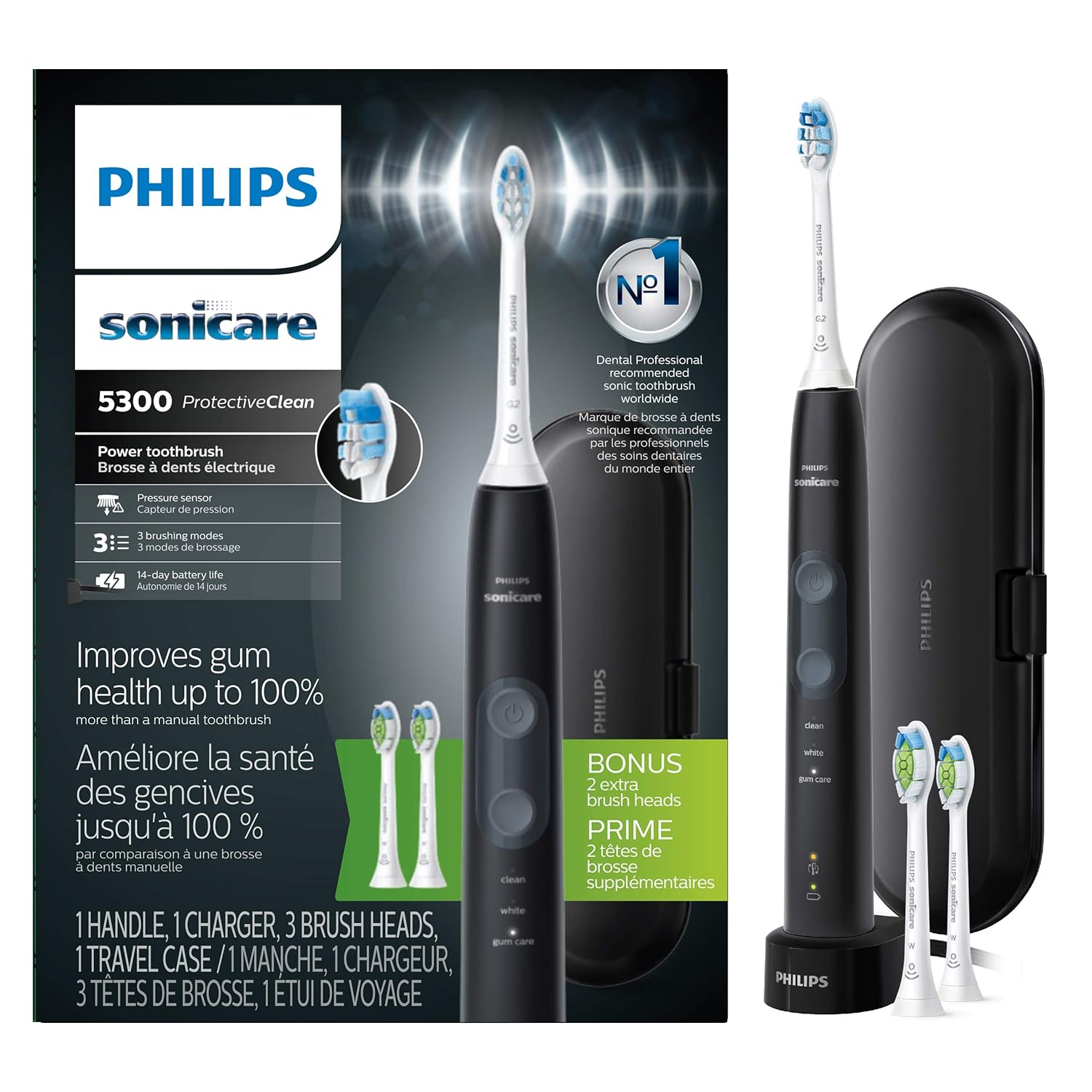 Philips Sonicare ProtectiveClean 5300 with Travel Case