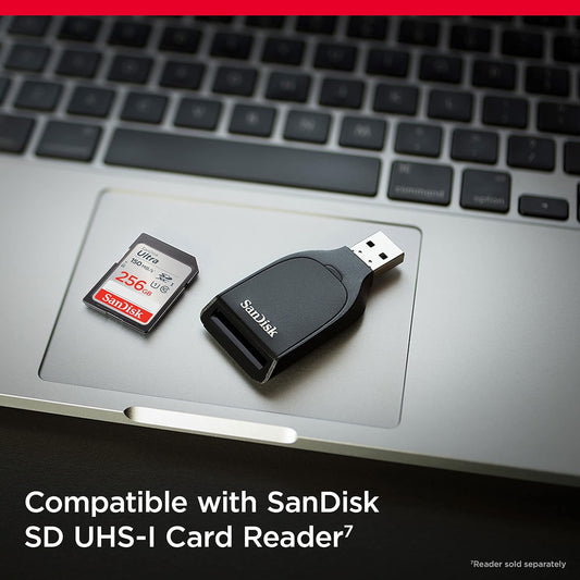 SanDisk 256GB Ultra SDXC UHS-I Memory Card - Up to 150MB/s, C10, U1, Full HD, SD Card - SDSDUNC-256G-GN6IN