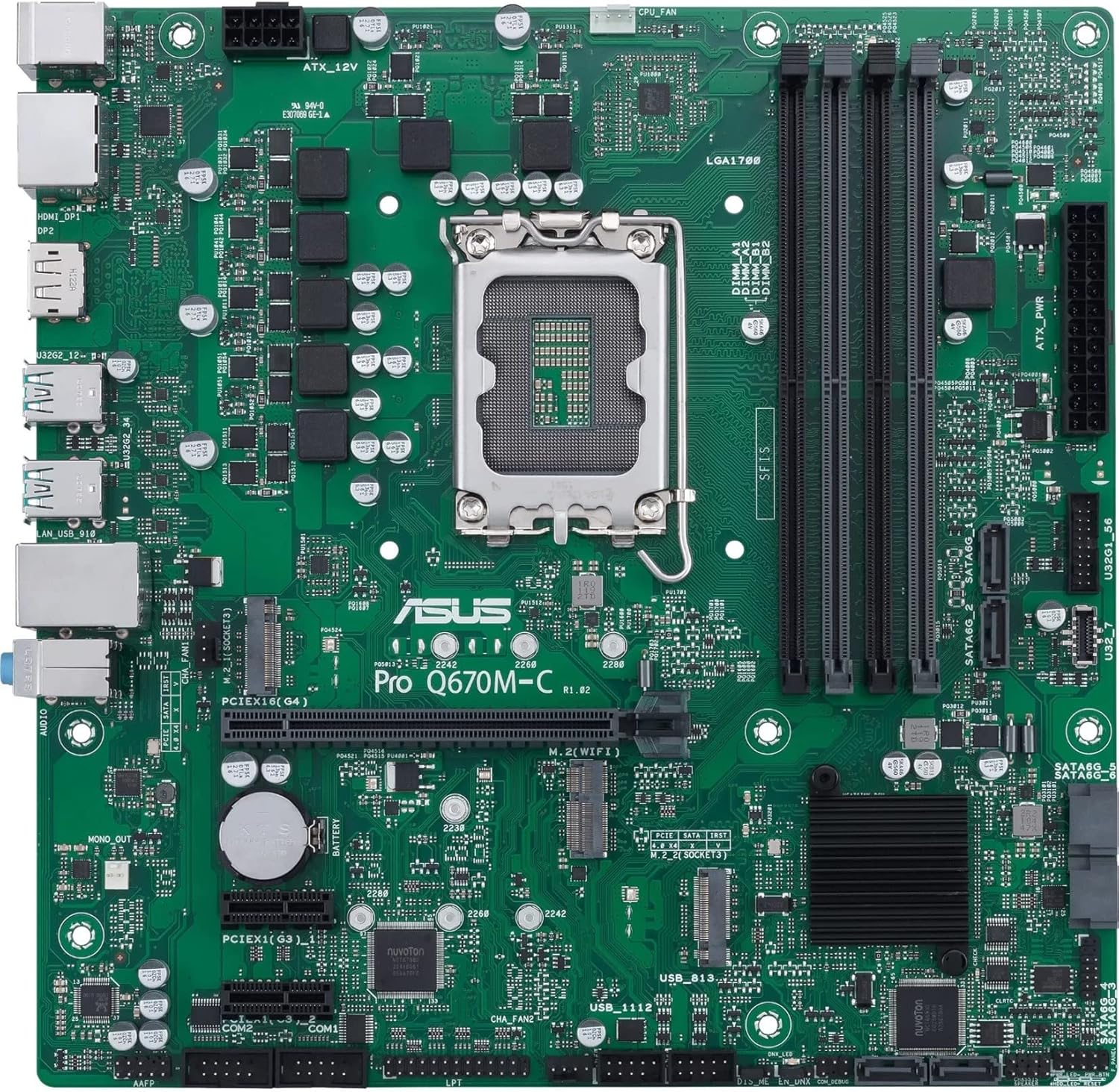 ASUS Pro Q670M-C-CSM motherboard