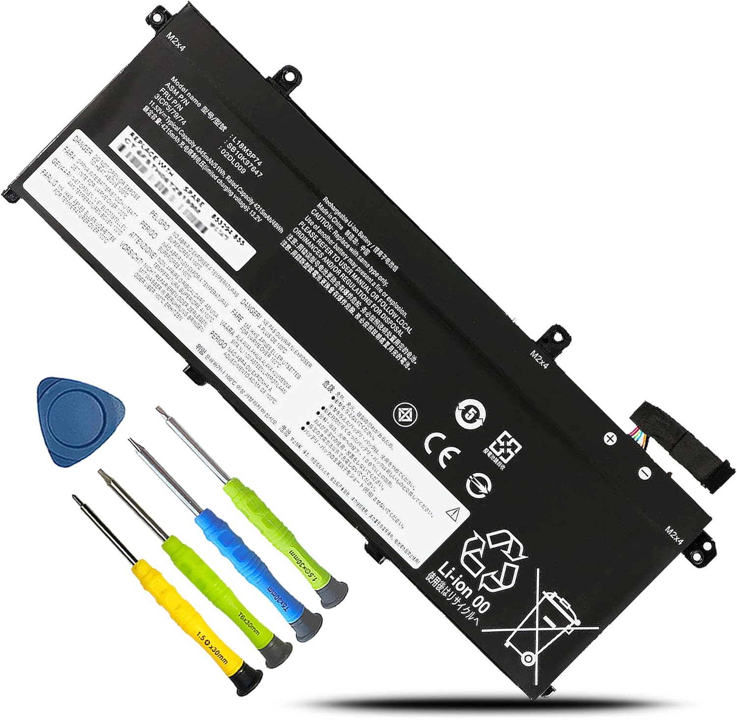 BOWEIRUI L18L3P73 L18M3P74 L18C3P72 L18M3P73 51Wh Replacement Battery for Lenovo ThinkPad T14 Gen1/Gen2,ThinkPad T490/T495/P43S/P14s Series Laptop 02DL007/SB10K97646 11.55V 4372mAh