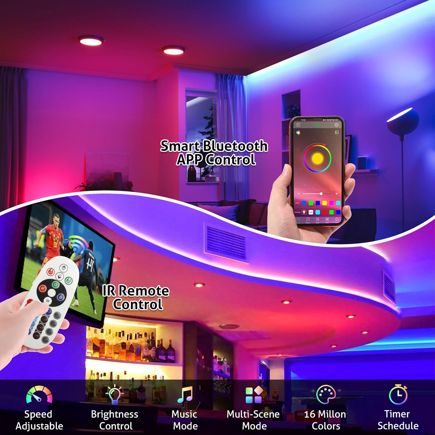 120ft RGB LED Strip Lights