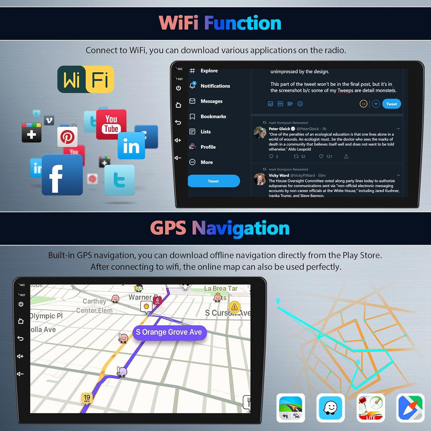 SIXTOP 2+64G Android Car Stereo for Dodge Ram 2013-2019