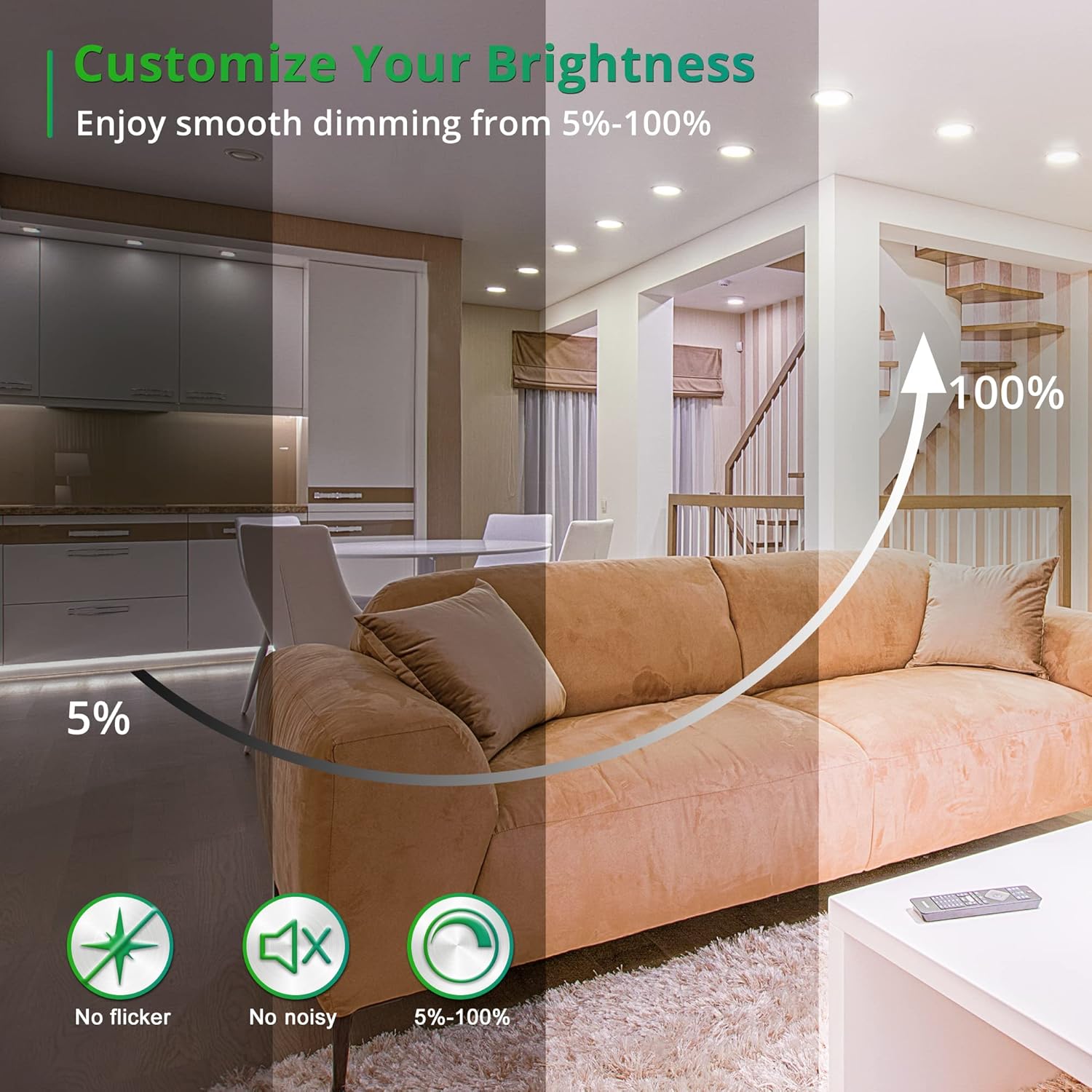 LEDIARY 24 Pack 6CCT LED Recessed Lighting 6 Inch