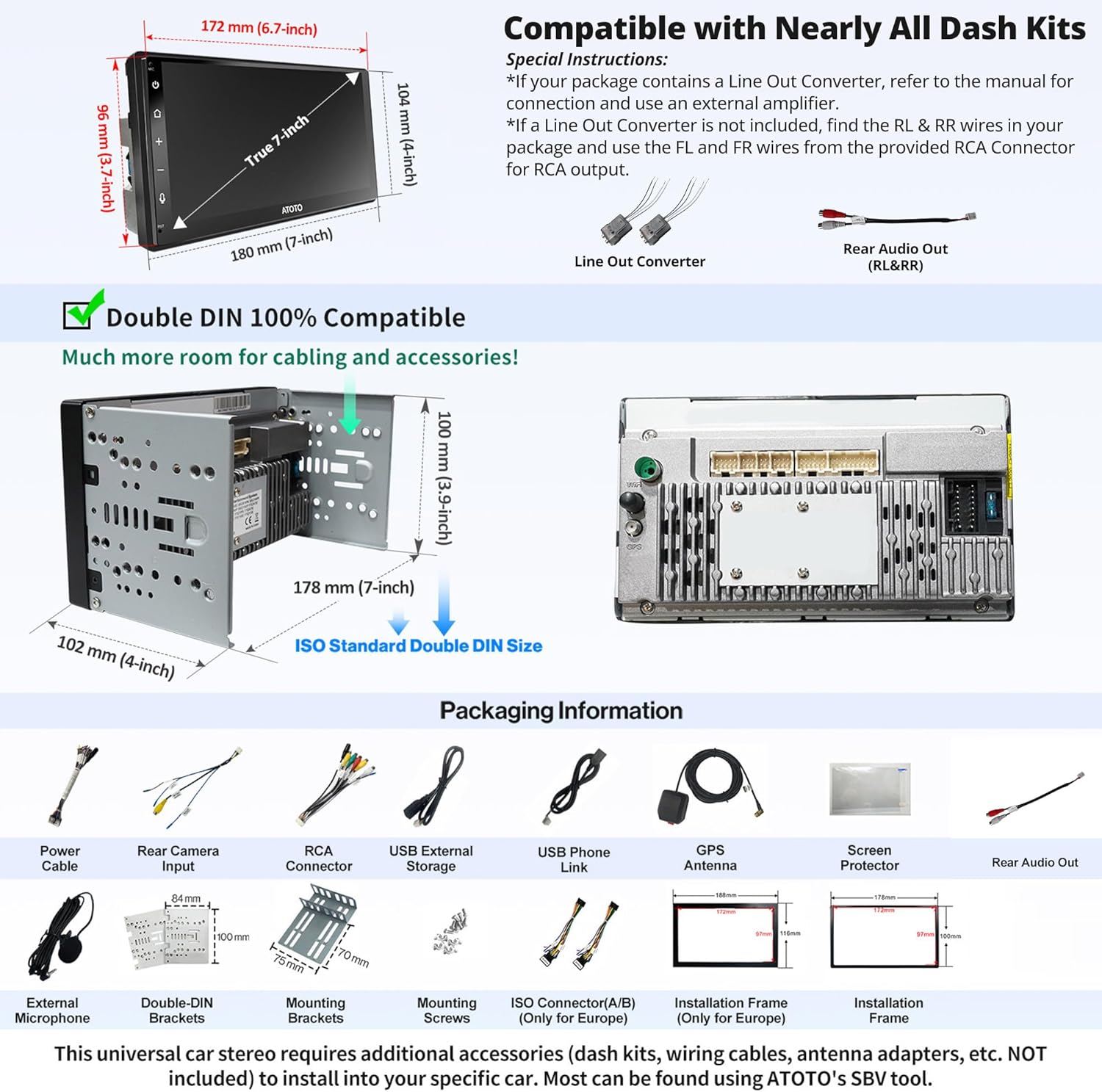ATOTO A6 PF 7" Double DIN Car Stereo