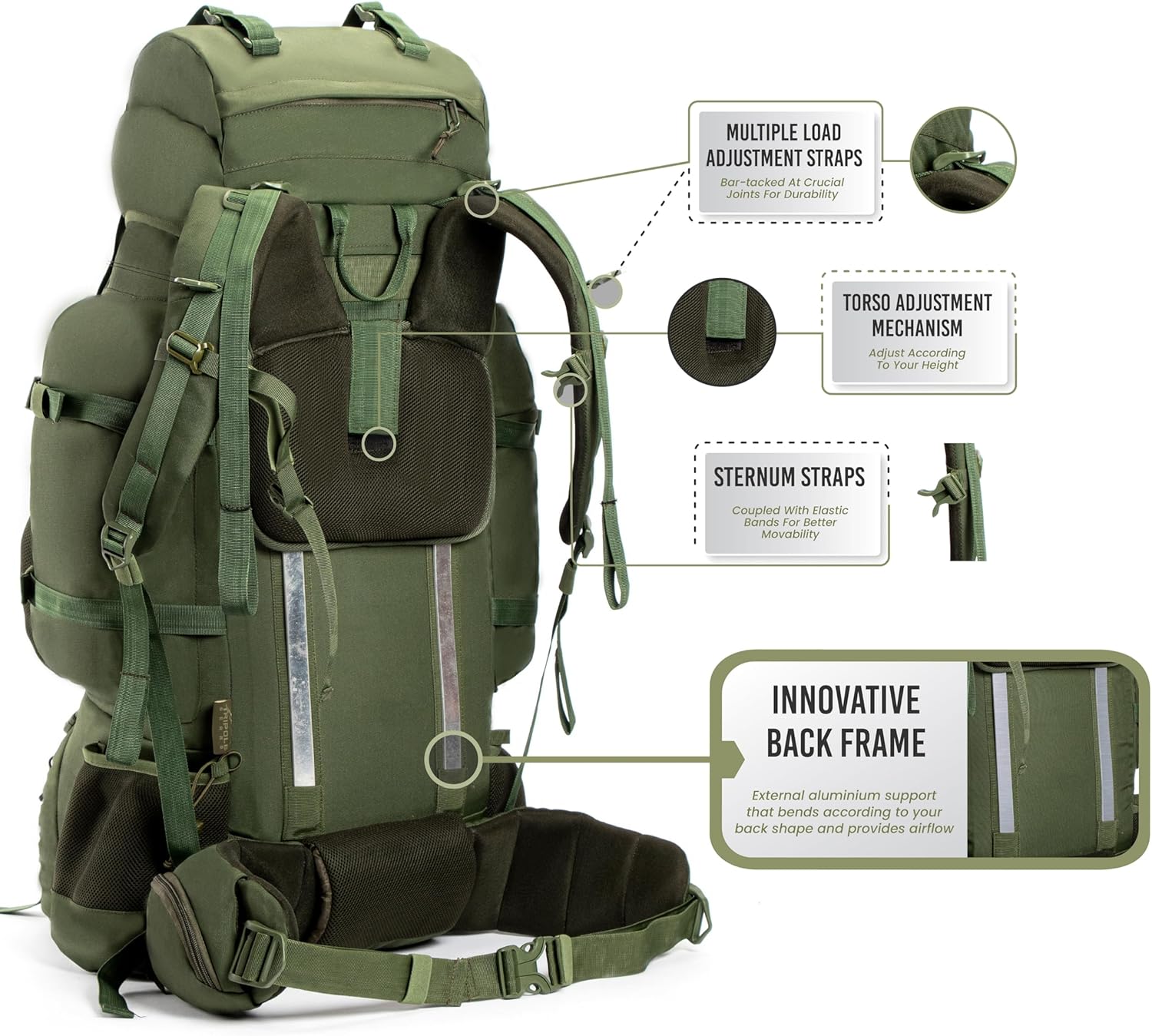 Tripole Colonel Pro Rucksack with Detachable Bag