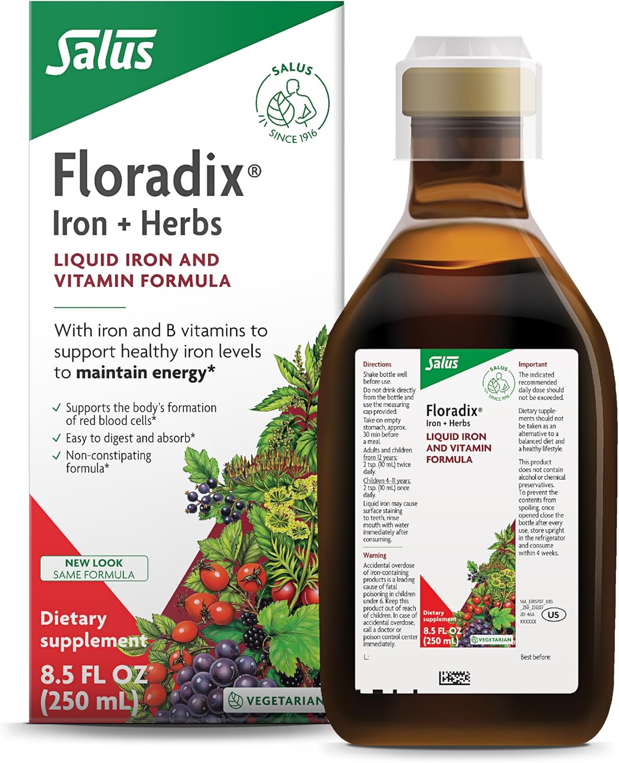 Floradix Iron & Herbs Liquid Herbal Supplement