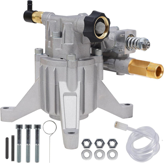 Biswing Pressure Washer Pump 7/8" Shaft Vertical Plunger 3400 PSI Max 2.5 GPM Replacement