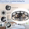 Black Metal Frame Ceiling Fan