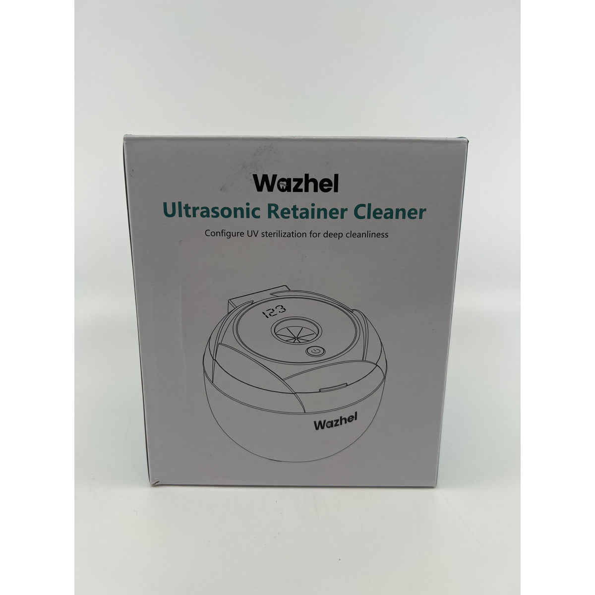 Wazhel UC132 Ultrasonic Retainer Cleaner 45kHz 200ml UV Open Box — photo 1
