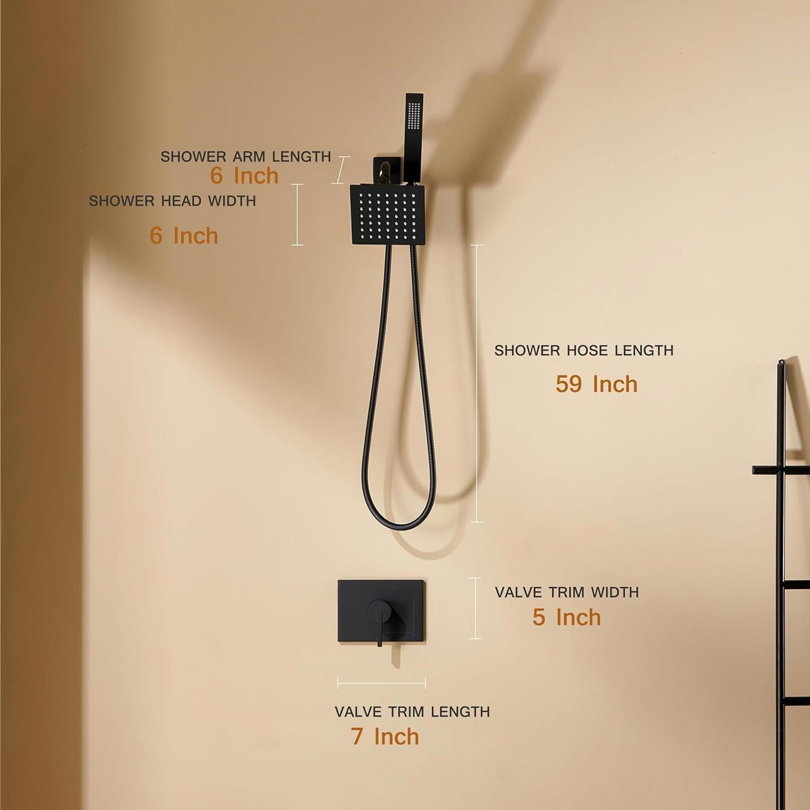 SOOOHOT Black Shower Head and Handle Set