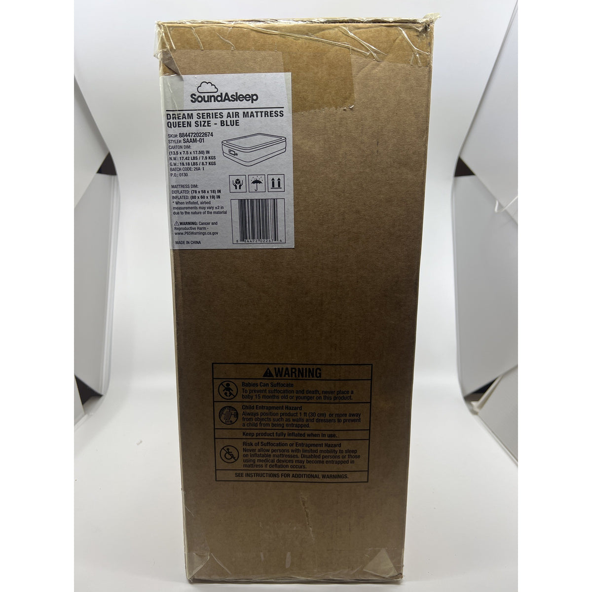 SoundAsleep Dream Series Queen Air Mattress 19in Built-in Pump Factory Sealed — photo 5