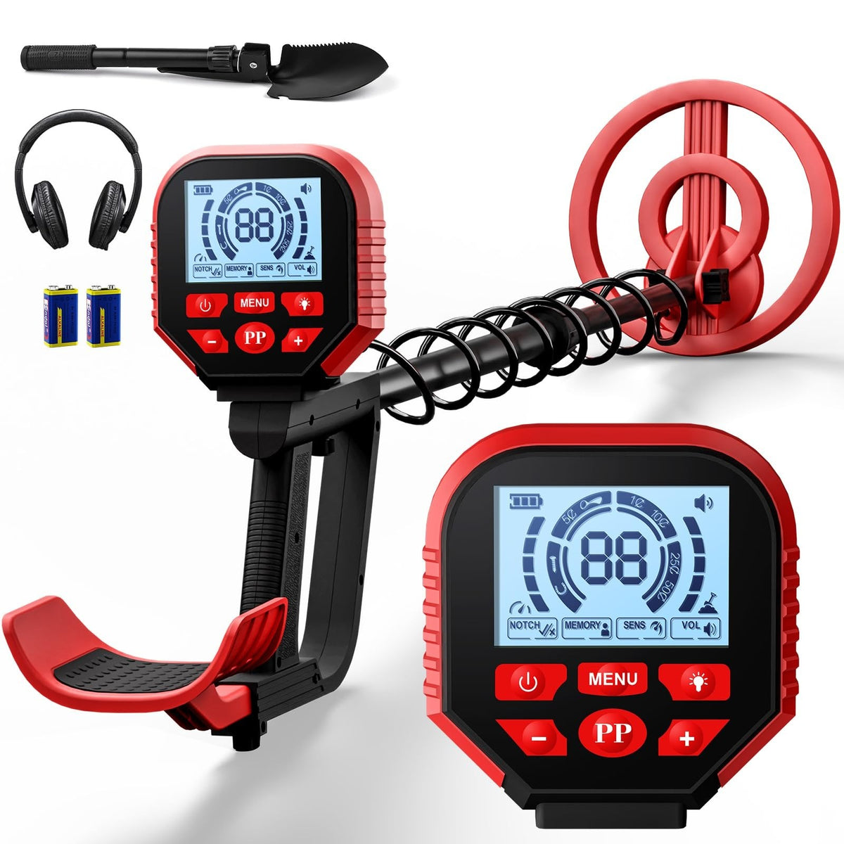 IKIU Metal Detector LCD IP68 Waterproof Adjustable Stem Matte Black Factory Seal — photo 5