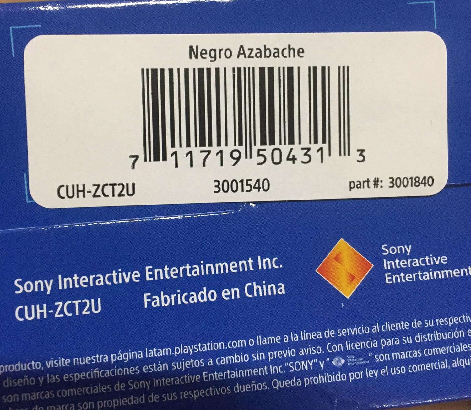 Sony CUH-ZCT2U PlayStation 4 DualShock 4 Wireless Controller - Black