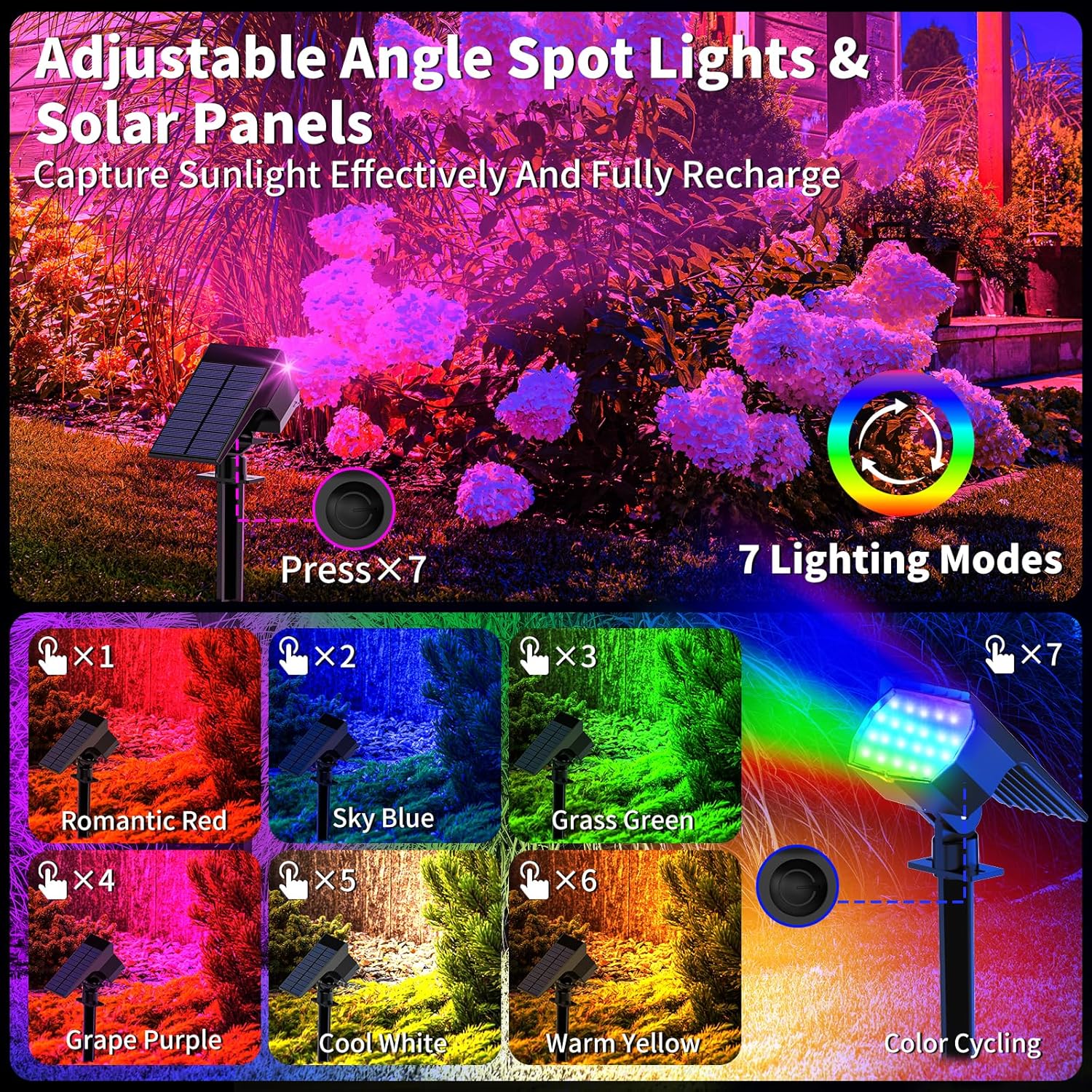 Color Changing Landscape Spotlights