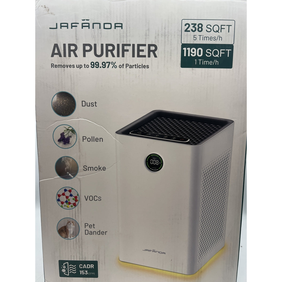 Jafanda JF260 Air Purifier 1190ft² True HEPA 13 Like New — photo 7
