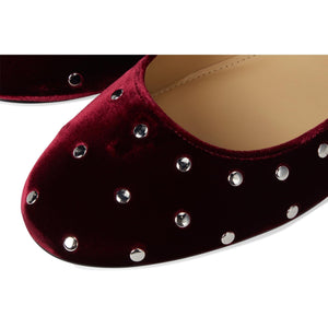 Marc Fisher LTD Elizza Ballet Flat Dark Red Velvet US W 8.5 Factory Sealed — photo 6