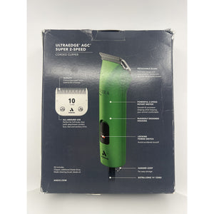 Andis UltraEdge AGC2 Super 2-Speed Detachable Blade Pet Clipper Green Like New — photo 4