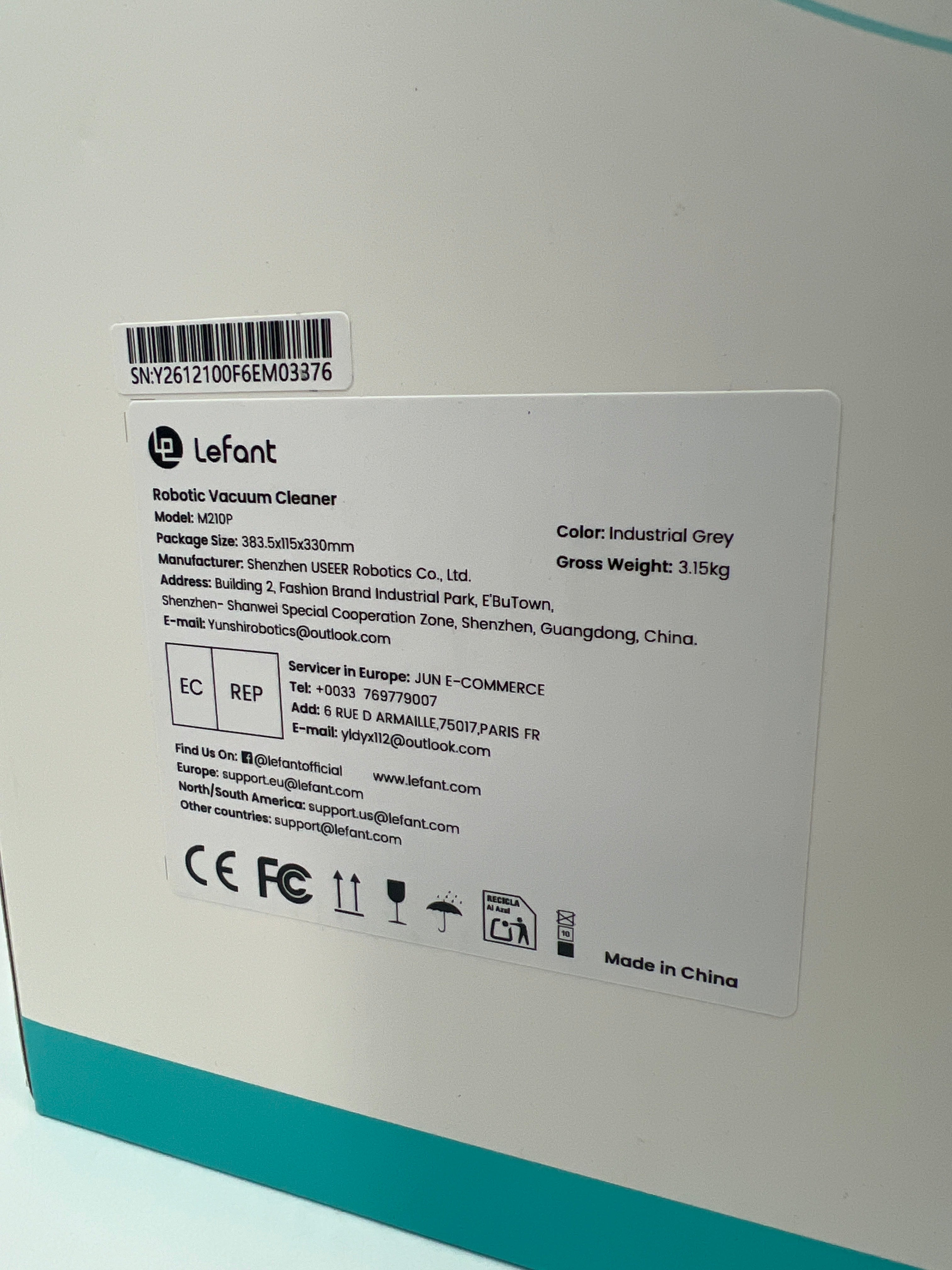 Lefant M210 Pro Robot Vacuum Cleaner