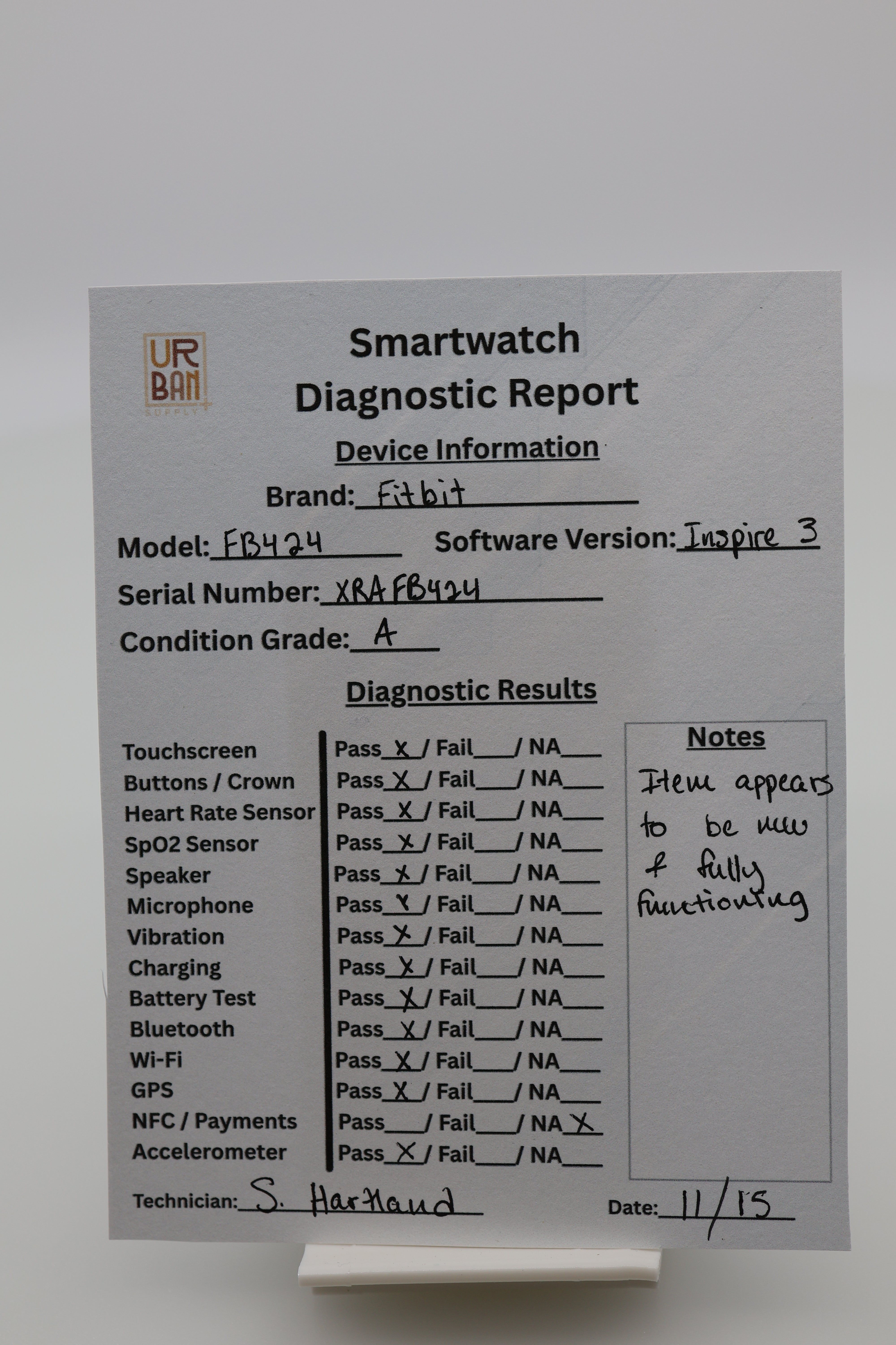Fitbit Inspire 3 with S & L Bands