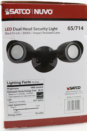Satco 65/713 Dual Bullet-Head Security Flood Light
