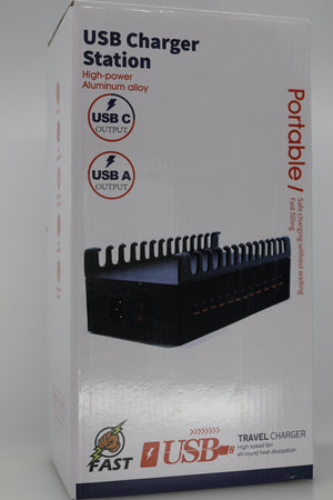 ALI SEA 300W 24-Port USB-C Fast Charging Station