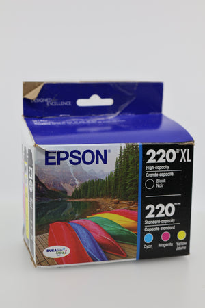Epson DURABrite Ultra 220XL/220 High Yield Black and Standard Color Cyan Magenta Yellow Cartridge Combo Pack