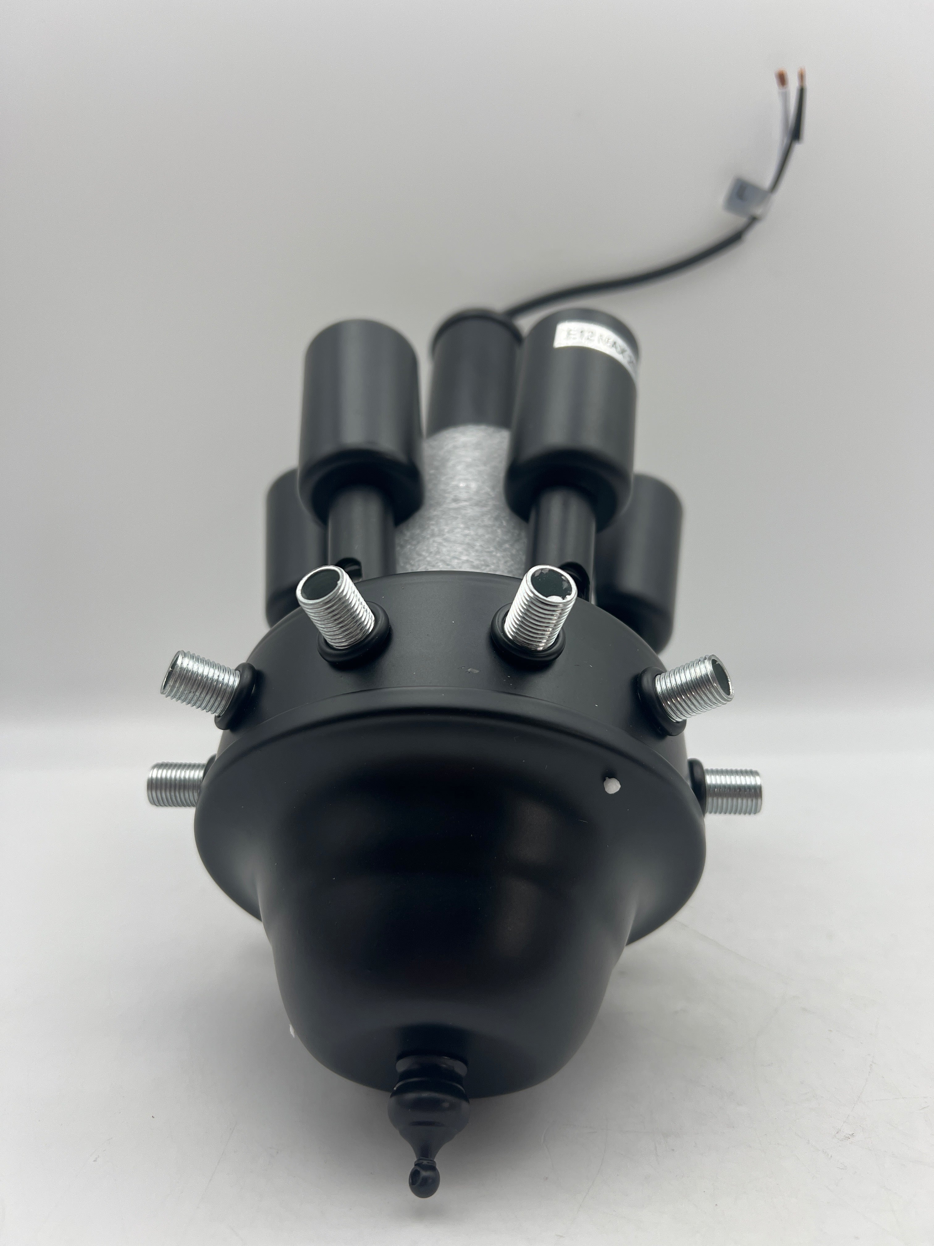 Vintage Matte Black 5-Light Chandelier