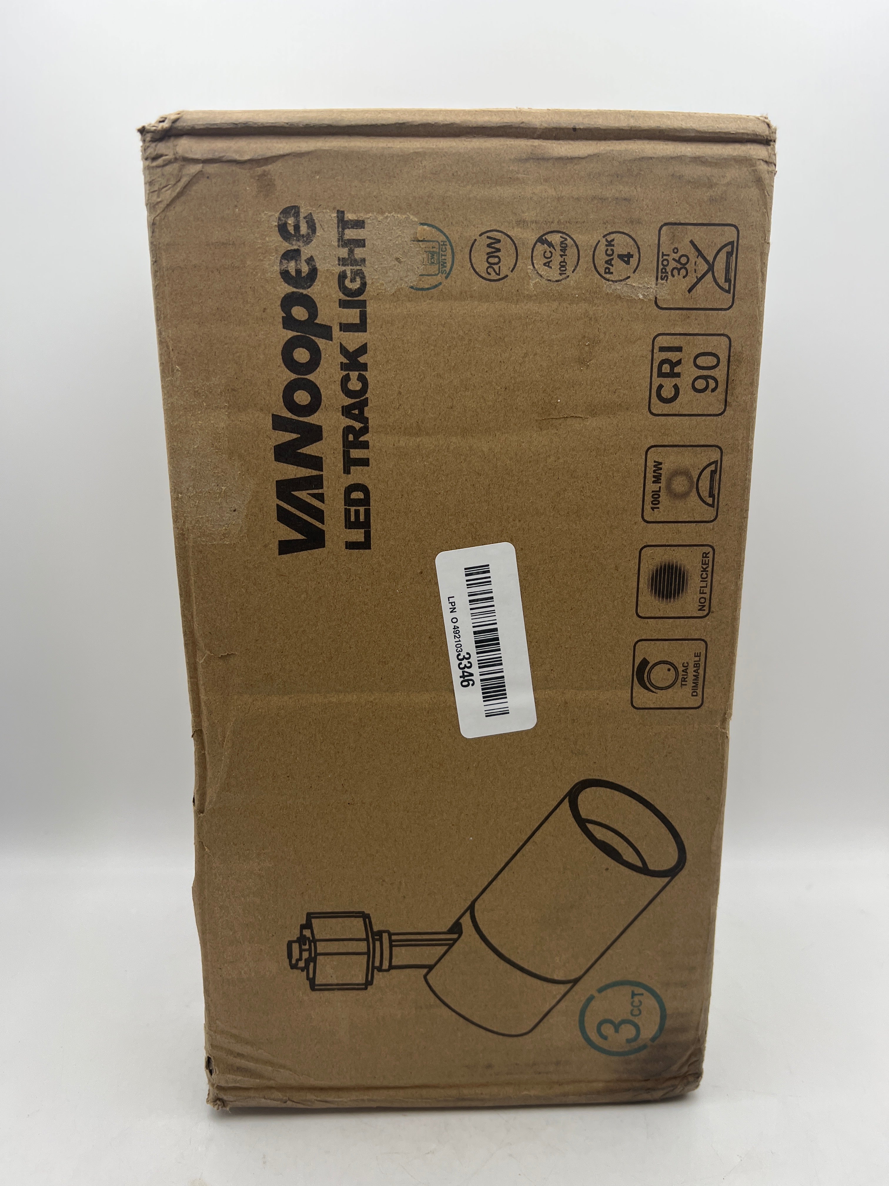 VANoopee 3-Color Zoomable 20W LED Track Lighting Heads