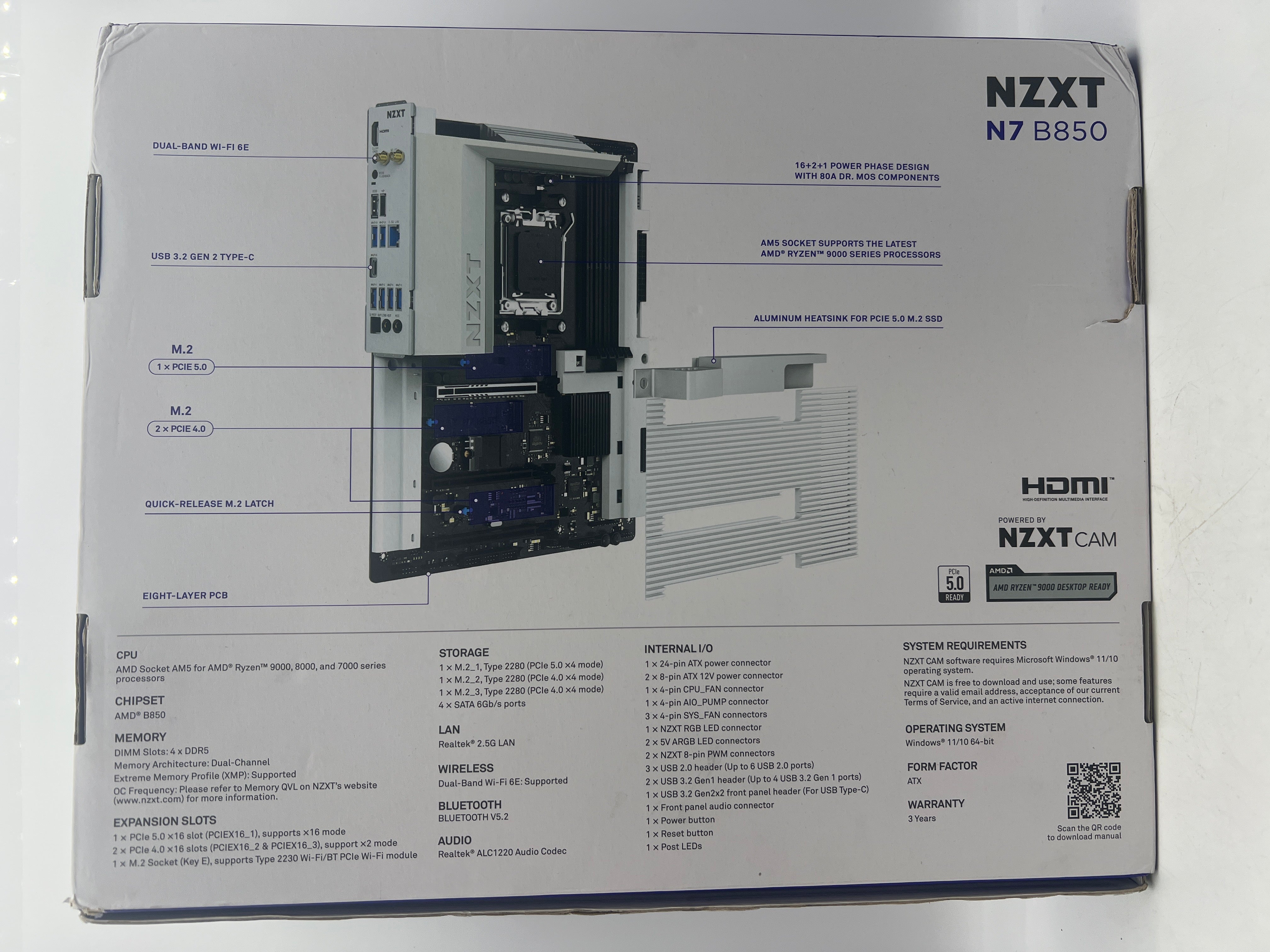 NZXT N7 B850 motherboard