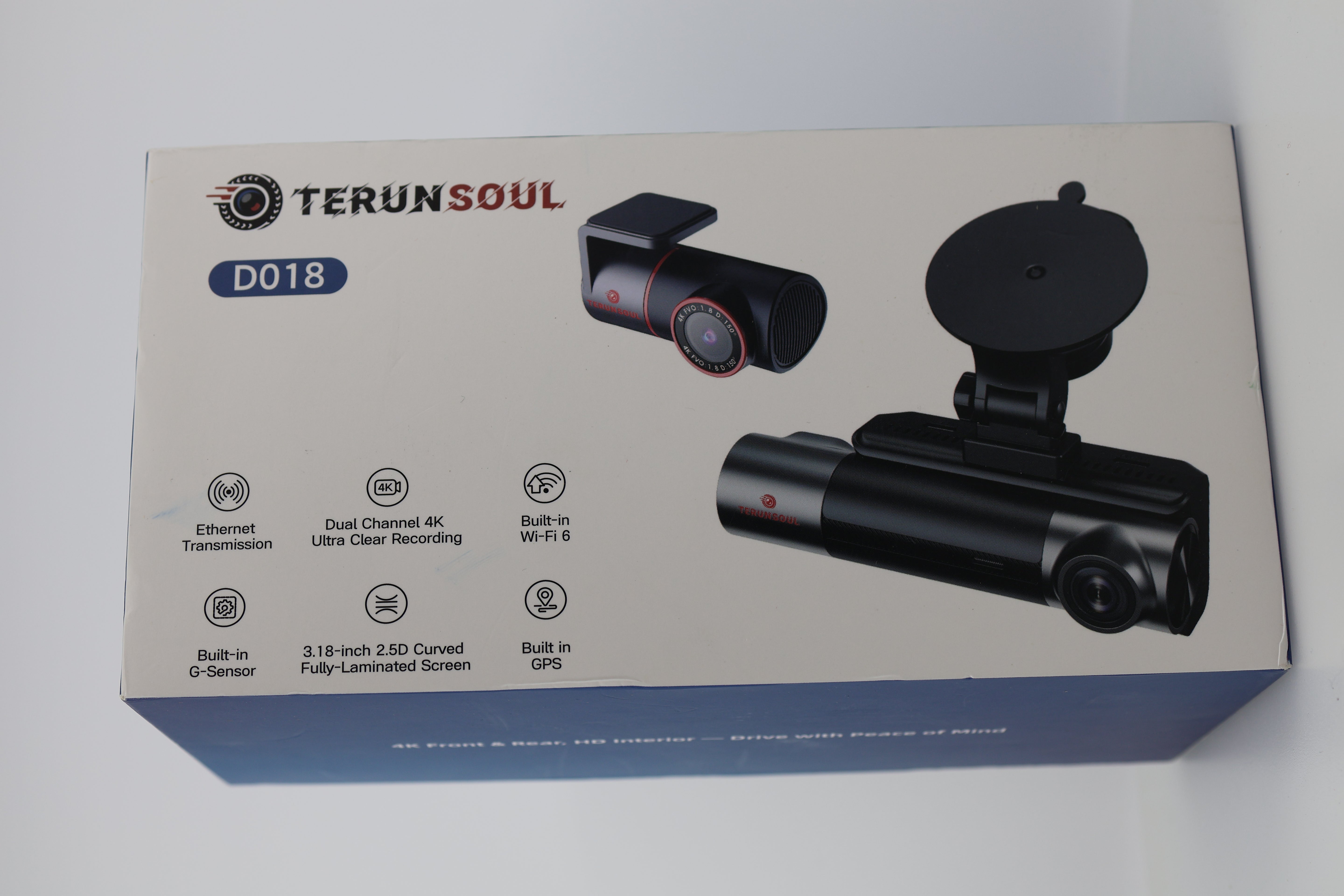 TERUNSOUl 4K+4K+1080P 3-Channel Dash Cam
