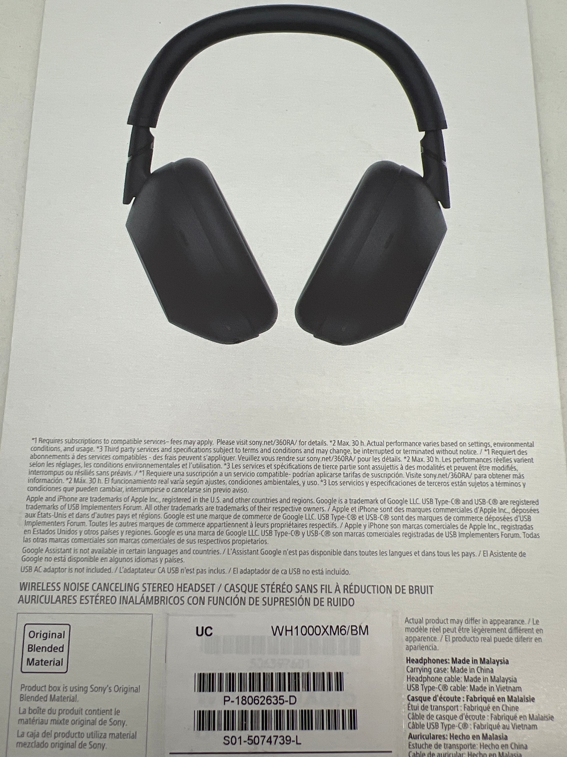 Sony WH-1000XM6 Wireless Noise-Canceling Headphones