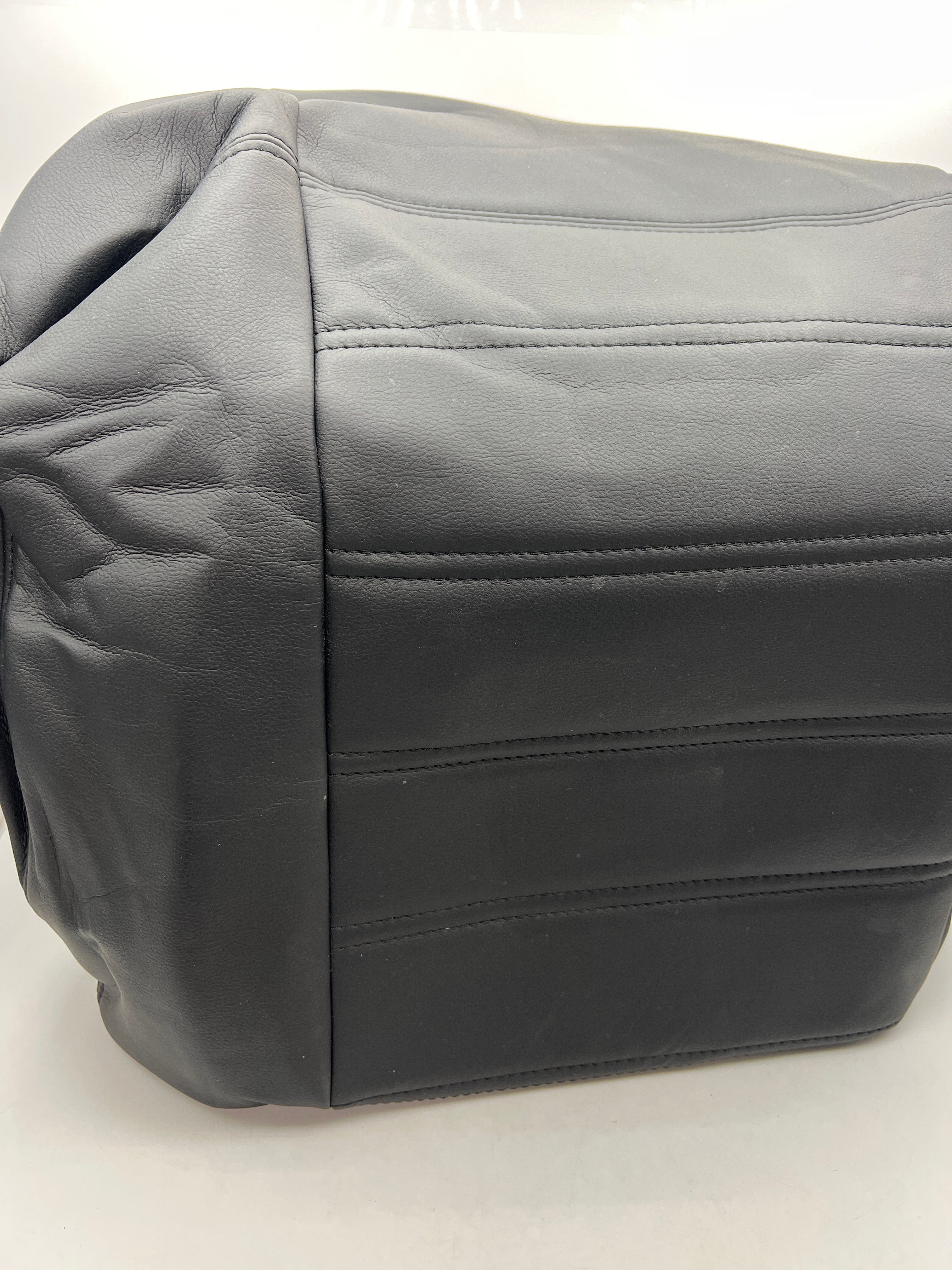 SecosAutoparts Driver & Passenger Bottom Leather Seat Cover Black for Hummer H2 2003-2007