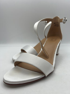 Naturalizer Women's Vera Sandal Pearl White Satin 11 M