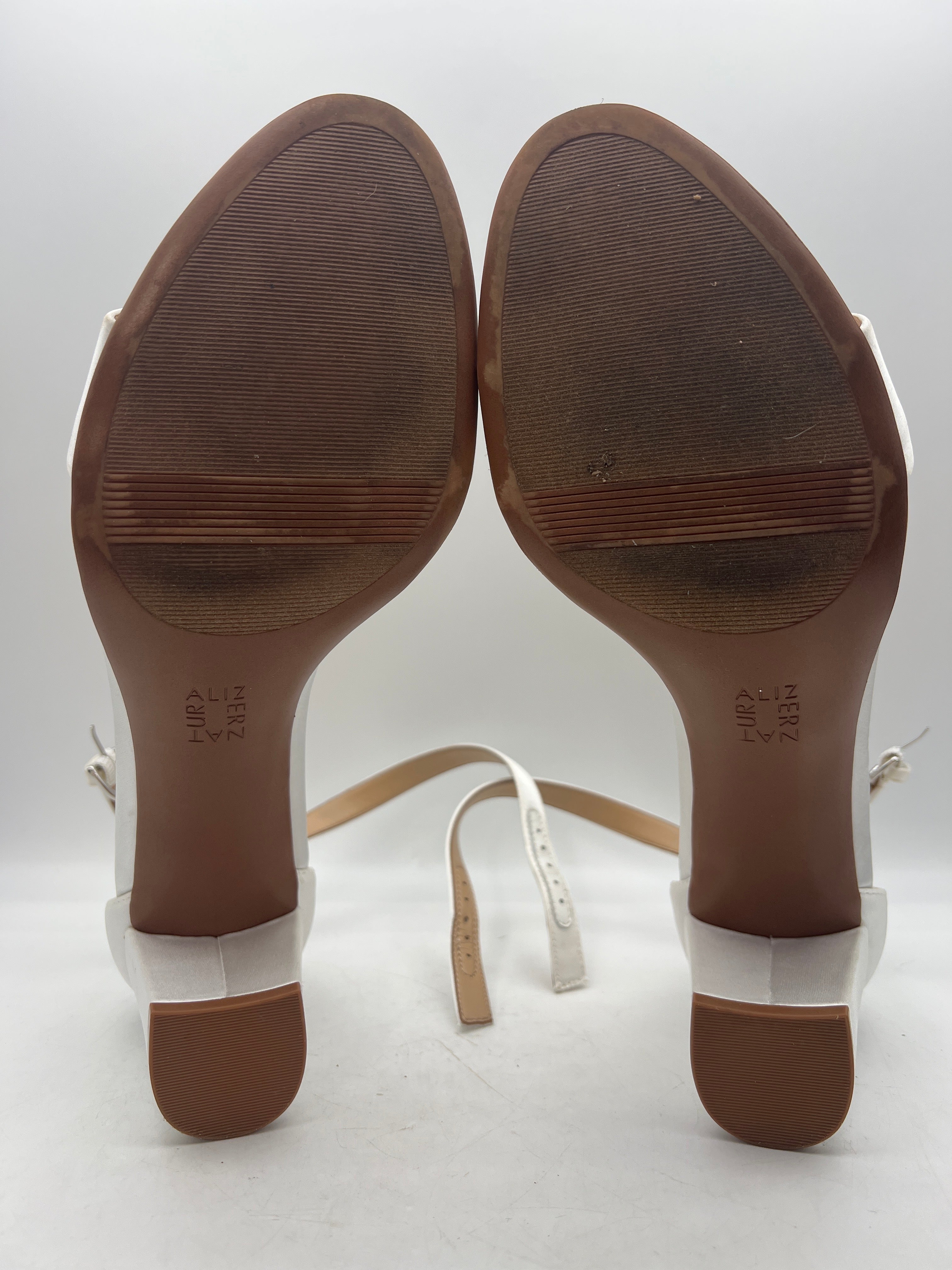 Naturalizer Women's Vera Sandal Pearl White Satin 11 M