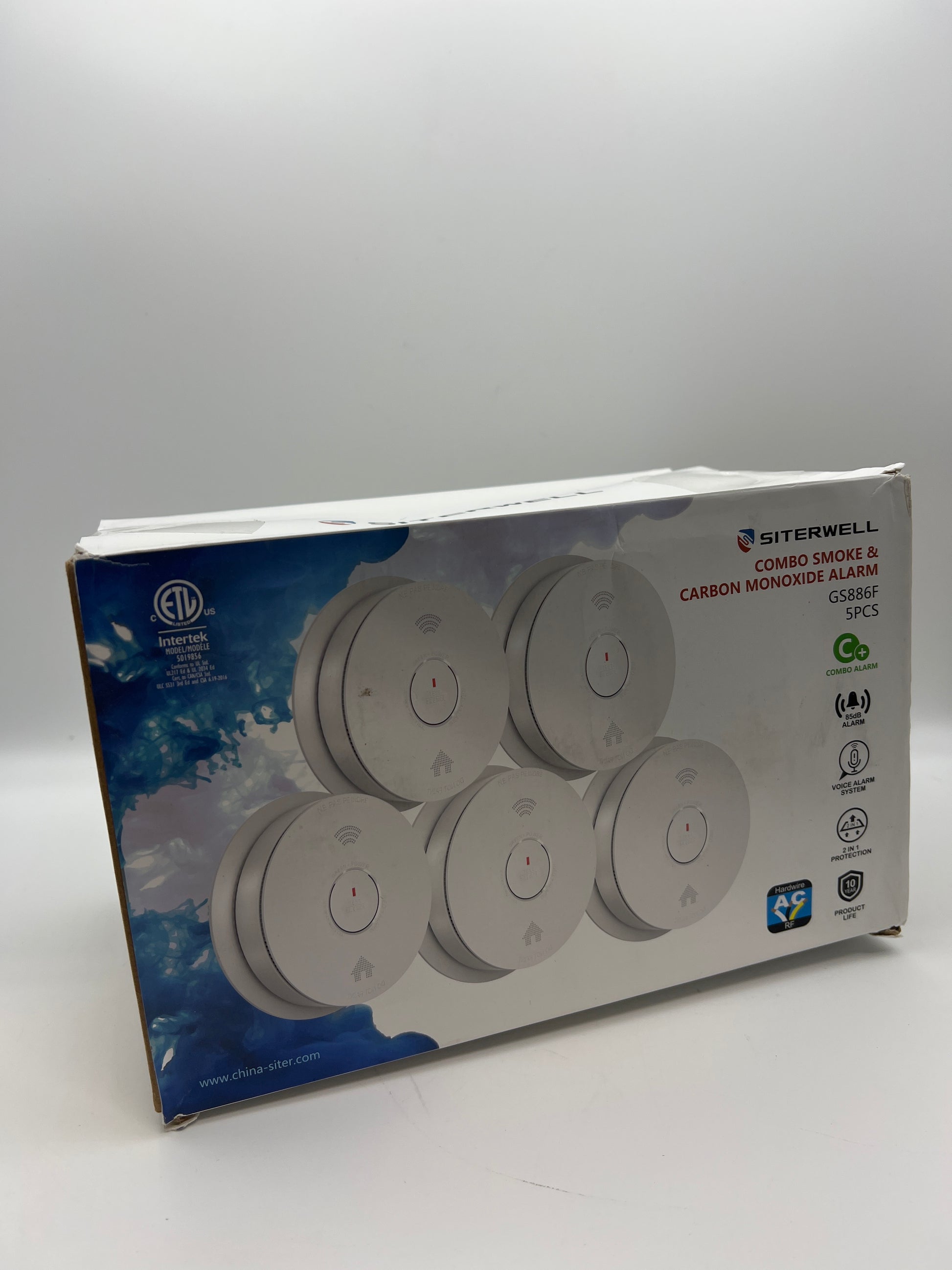 SITERWELL Hardwired Interconnected Smoke and Carbon Monoxide Detector Combo