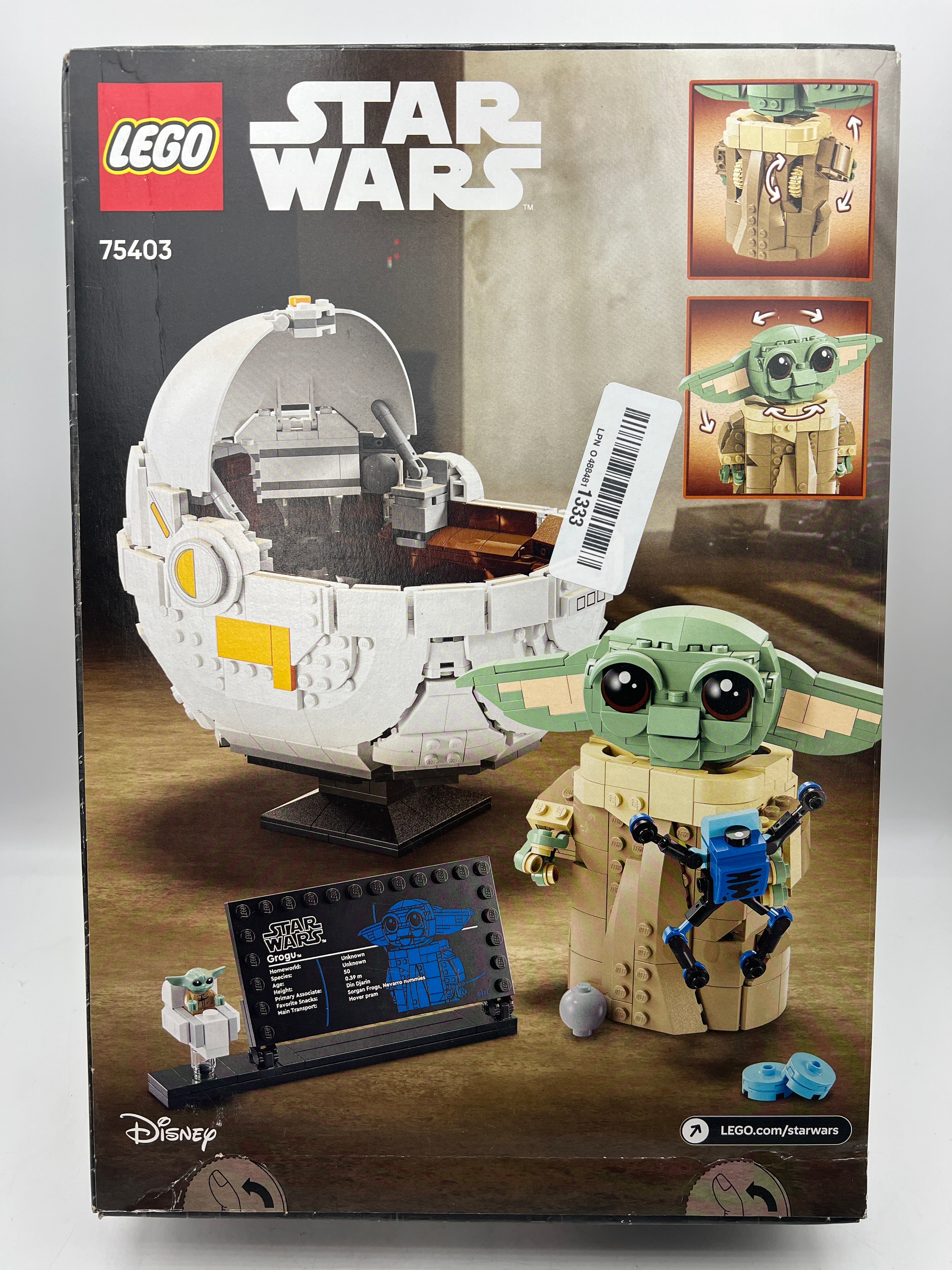 LEGO Star Wars Grogu with Hover Pram Building Toy Set