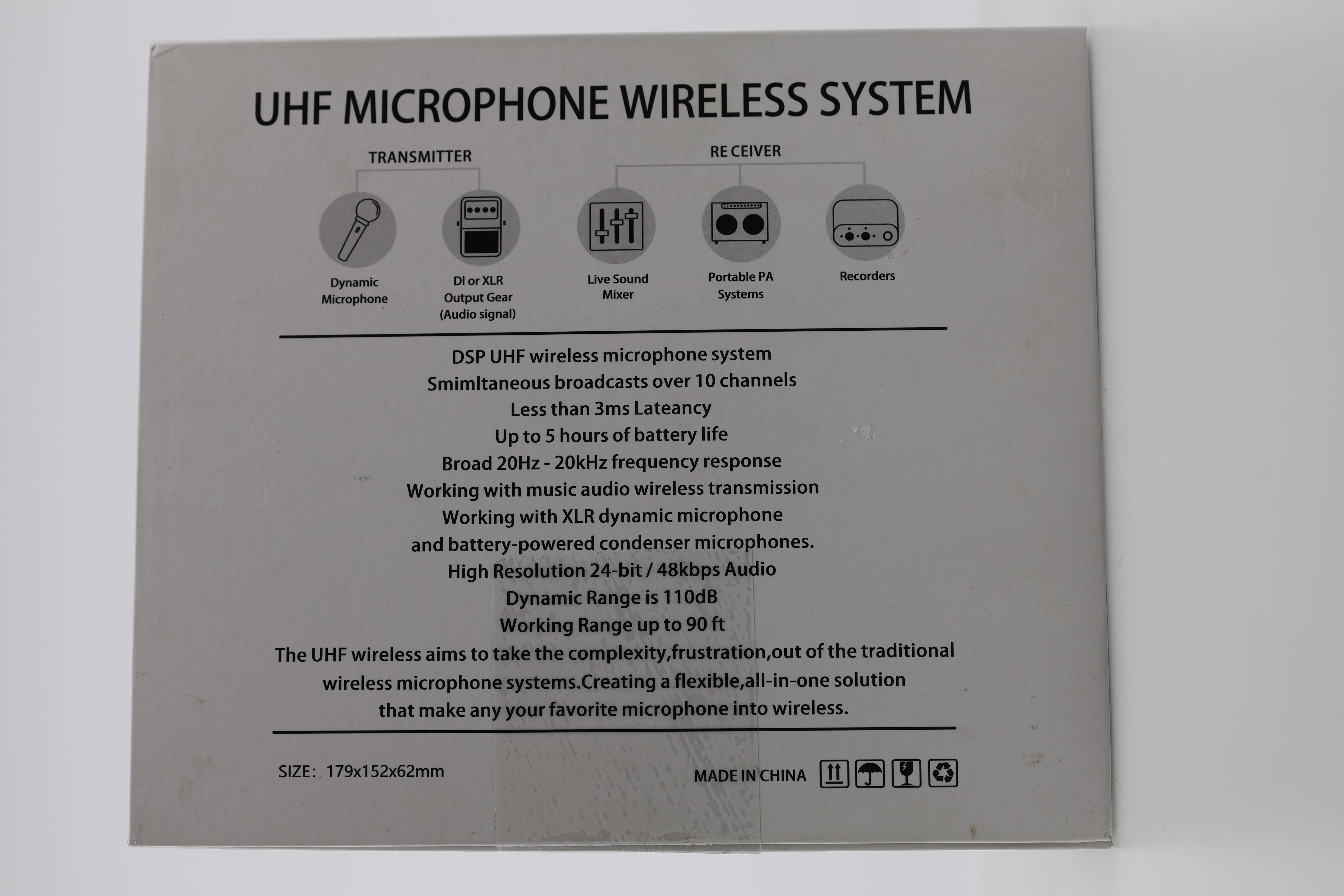 Elimavi 2.4GHz UHF Wireless Microphone System