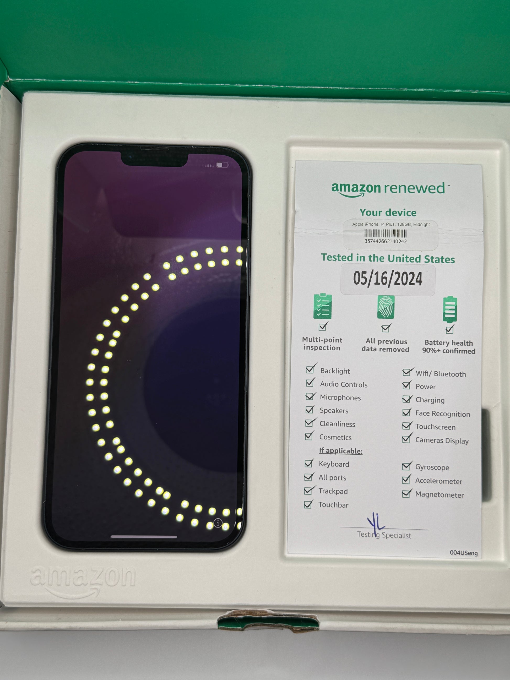 Apple iPhone 14 Plus 128GB Midnight Unlocked Renewed Premium