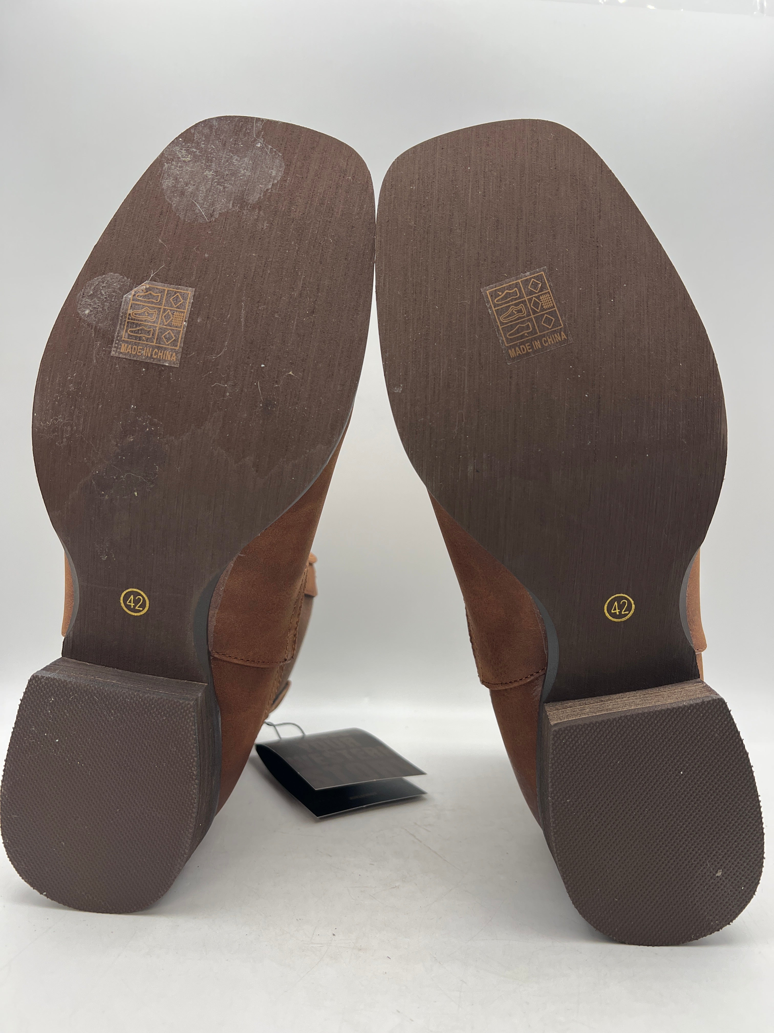 Western Square Toe Ankle Chelsea Boots
