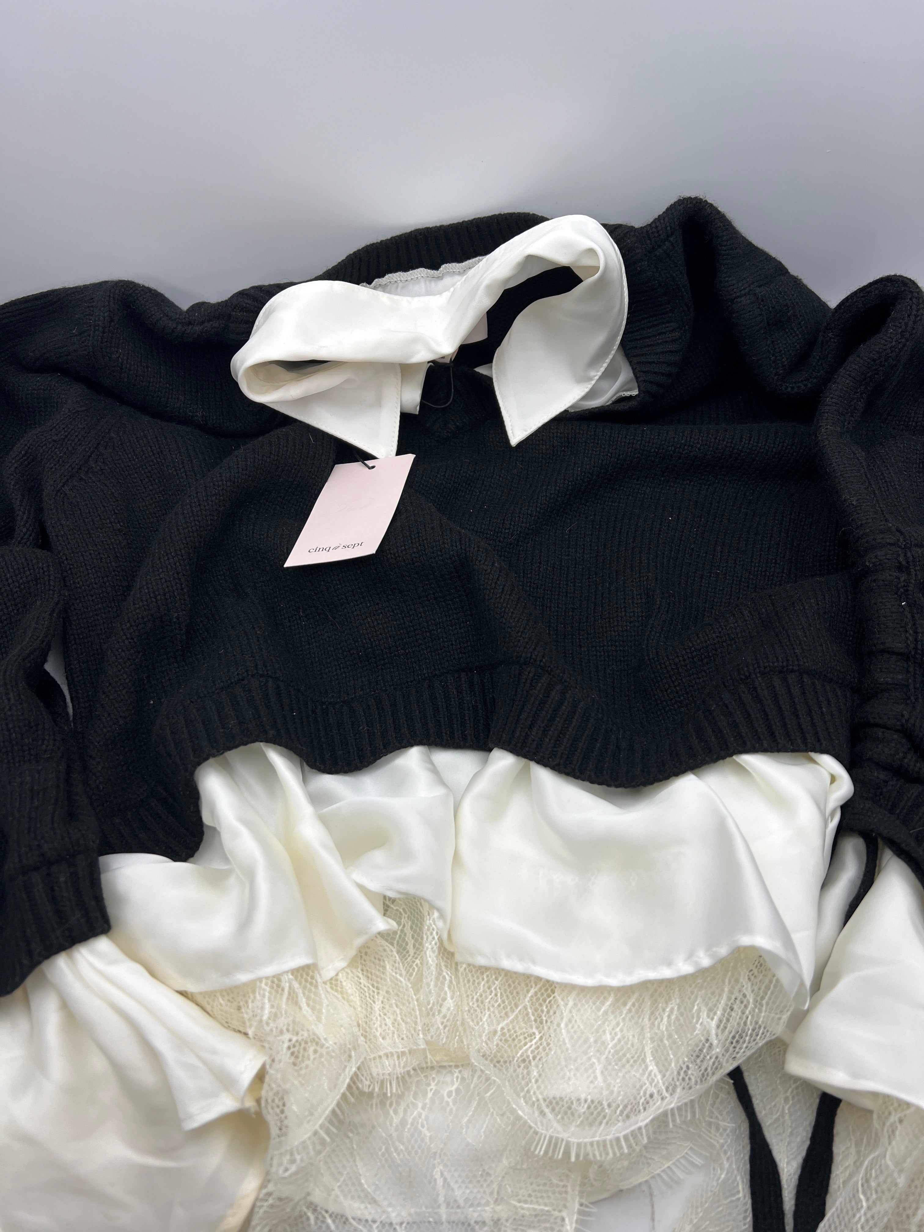 Cinq à Sept Women's Milla Pullover - Black/Ivory