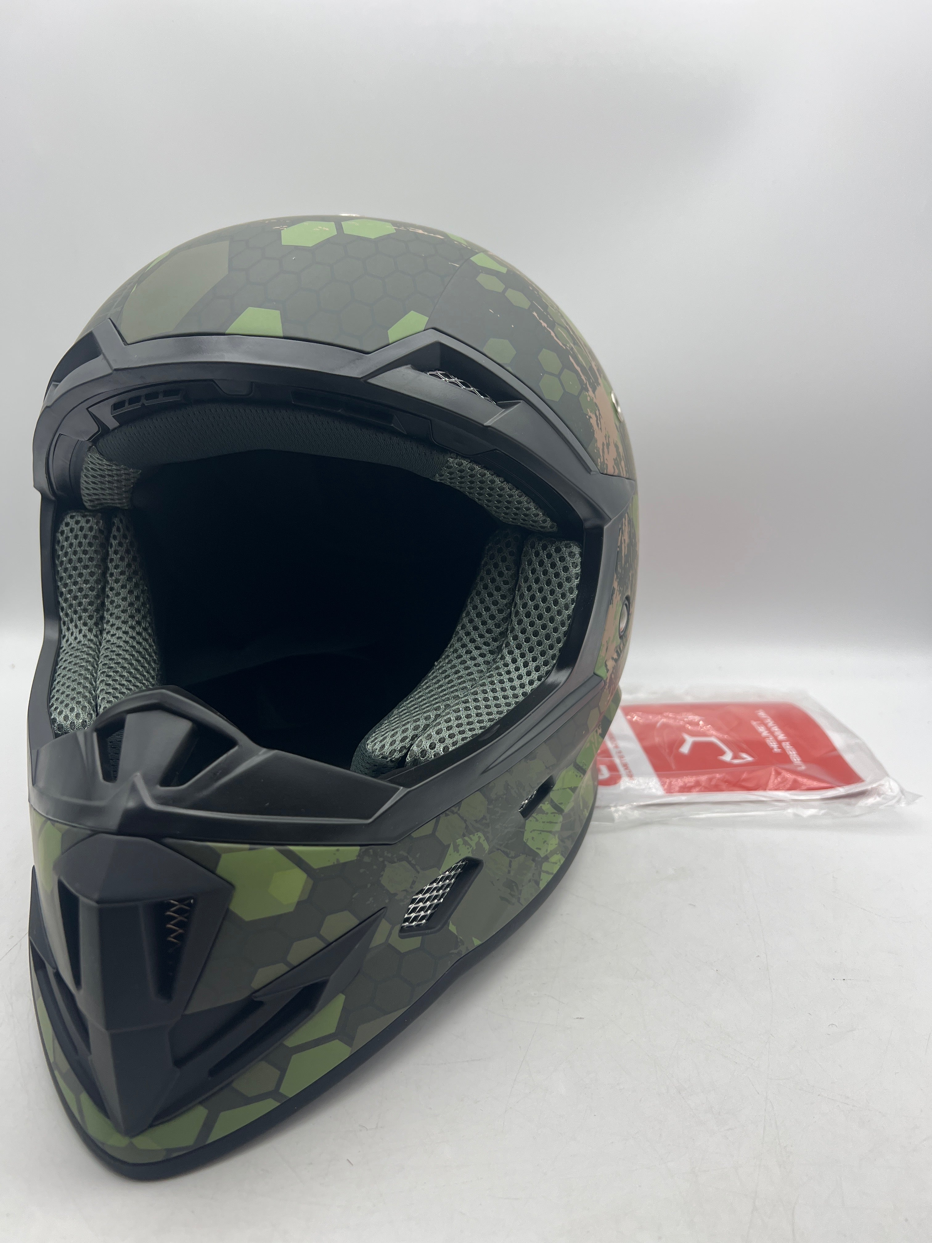 GLX GX623 Youth ATV/Dirt Bike Helmet Combo - Camo