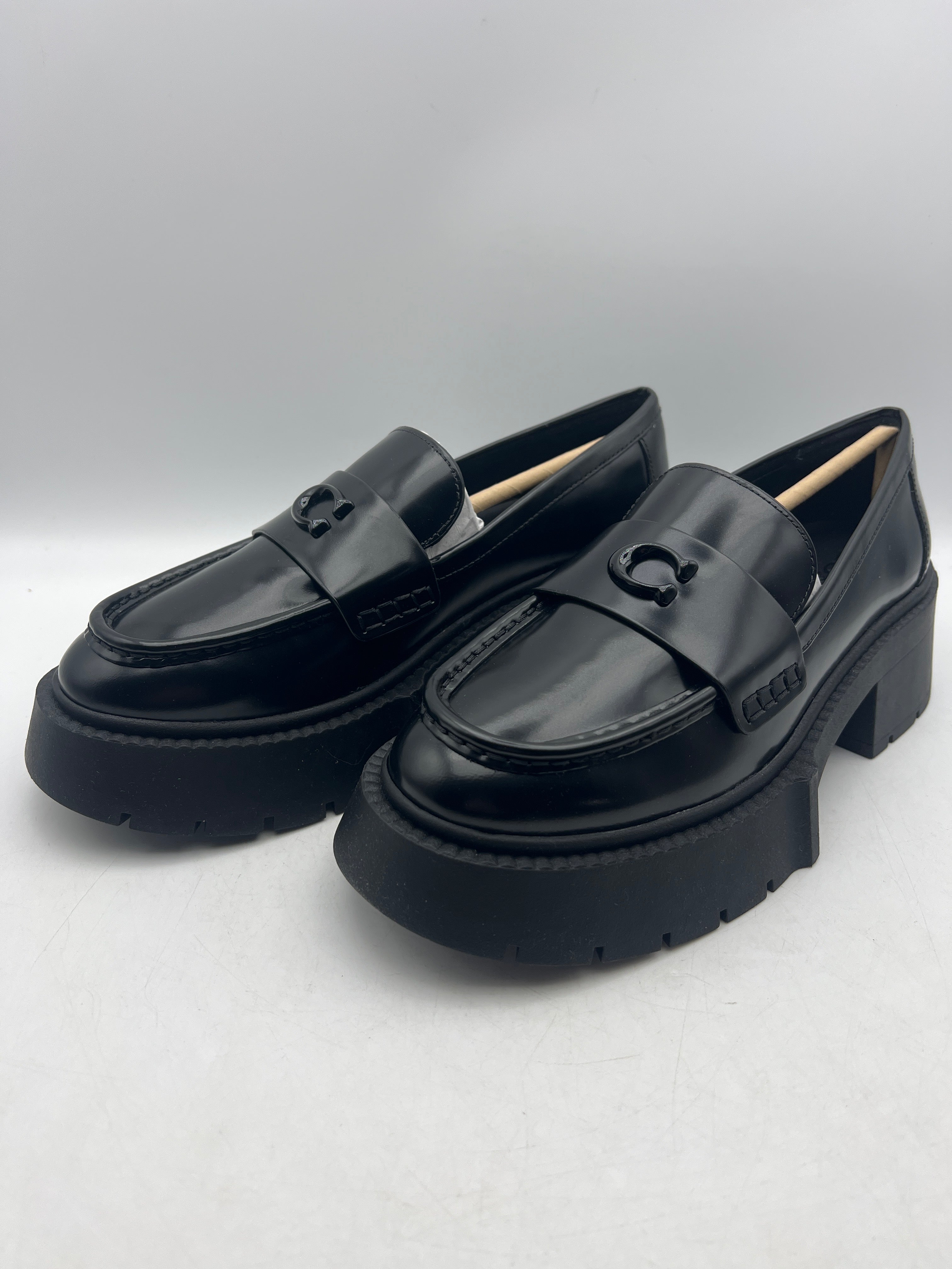 COACH Leah Platform Loafers Black
