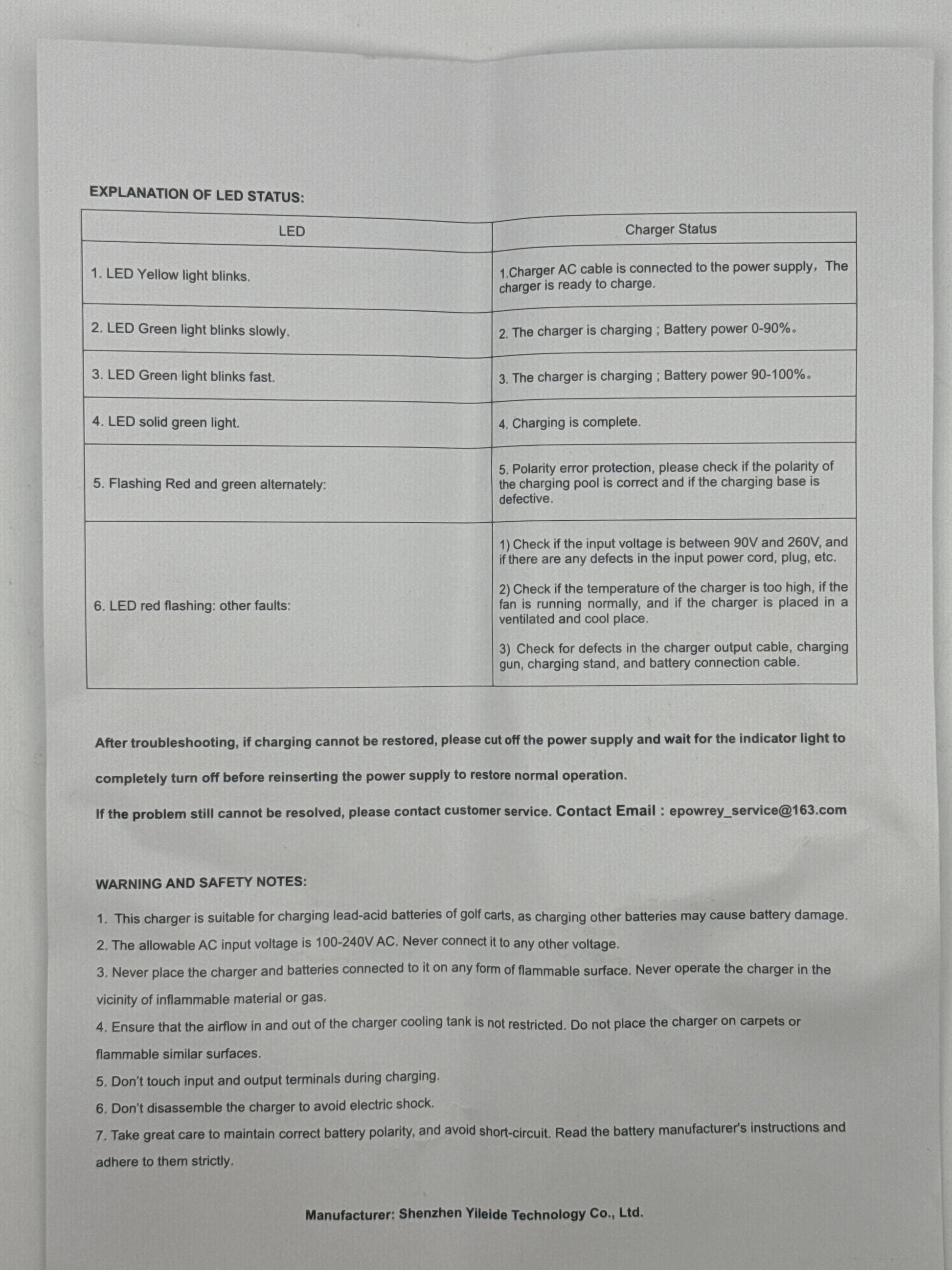 EPOWREY 15 AMP 48 Volt Golf Cart Battery Charger