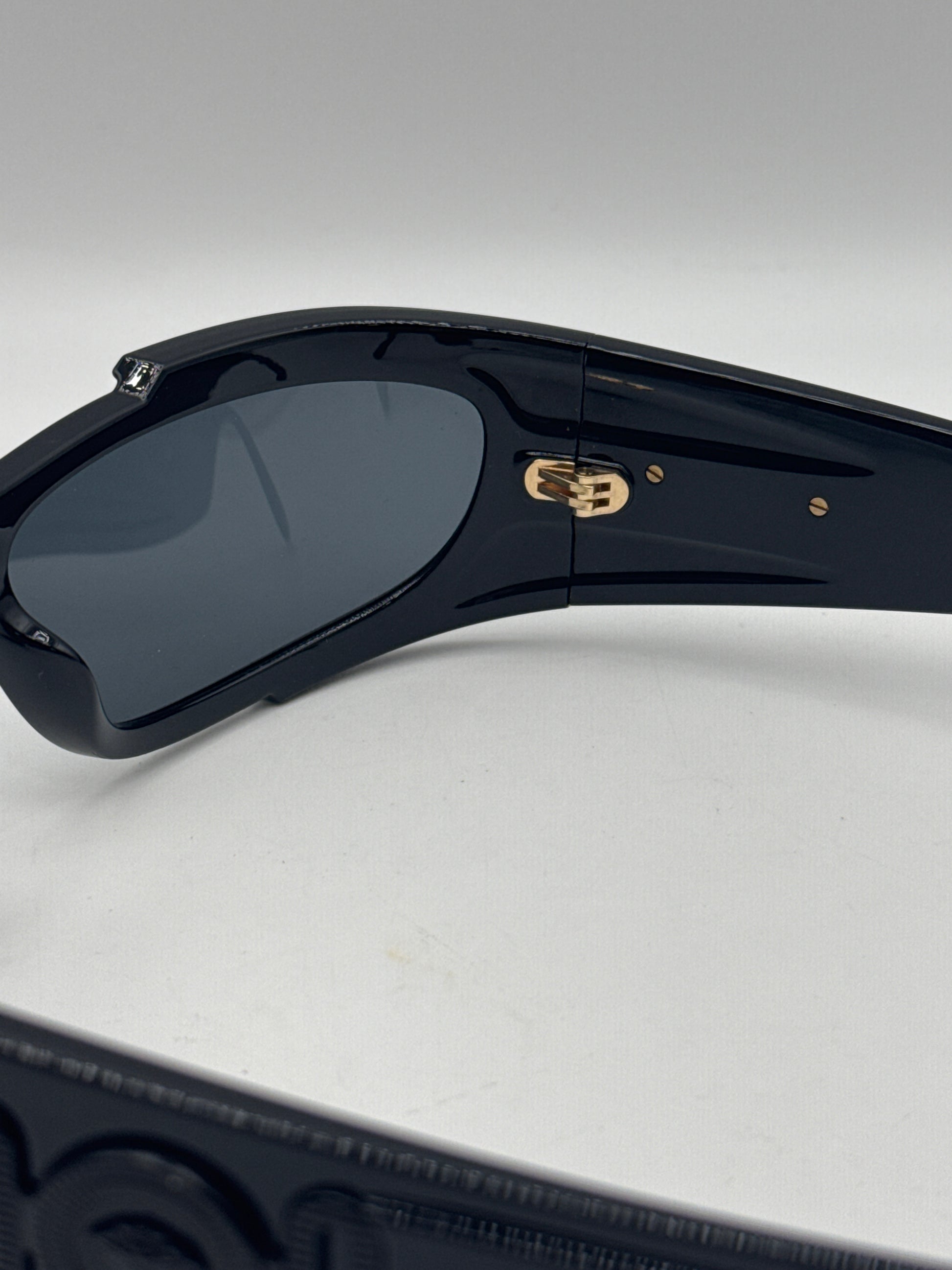 Versace Man Sunglasses Black Frame Dark Grey Lenses 67MM
