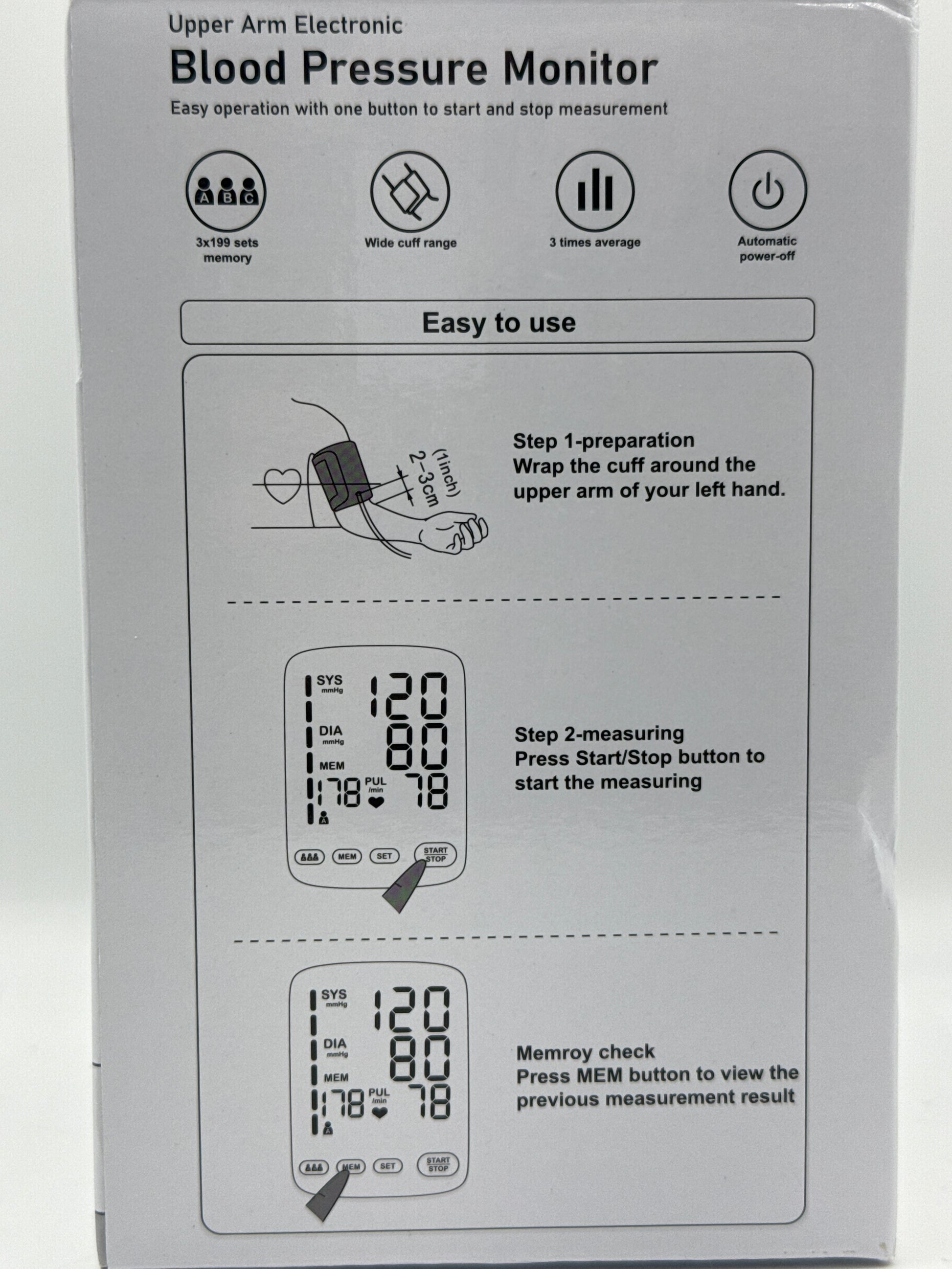 Blood Pressure Machine - Automatic Upper Arm Monitor