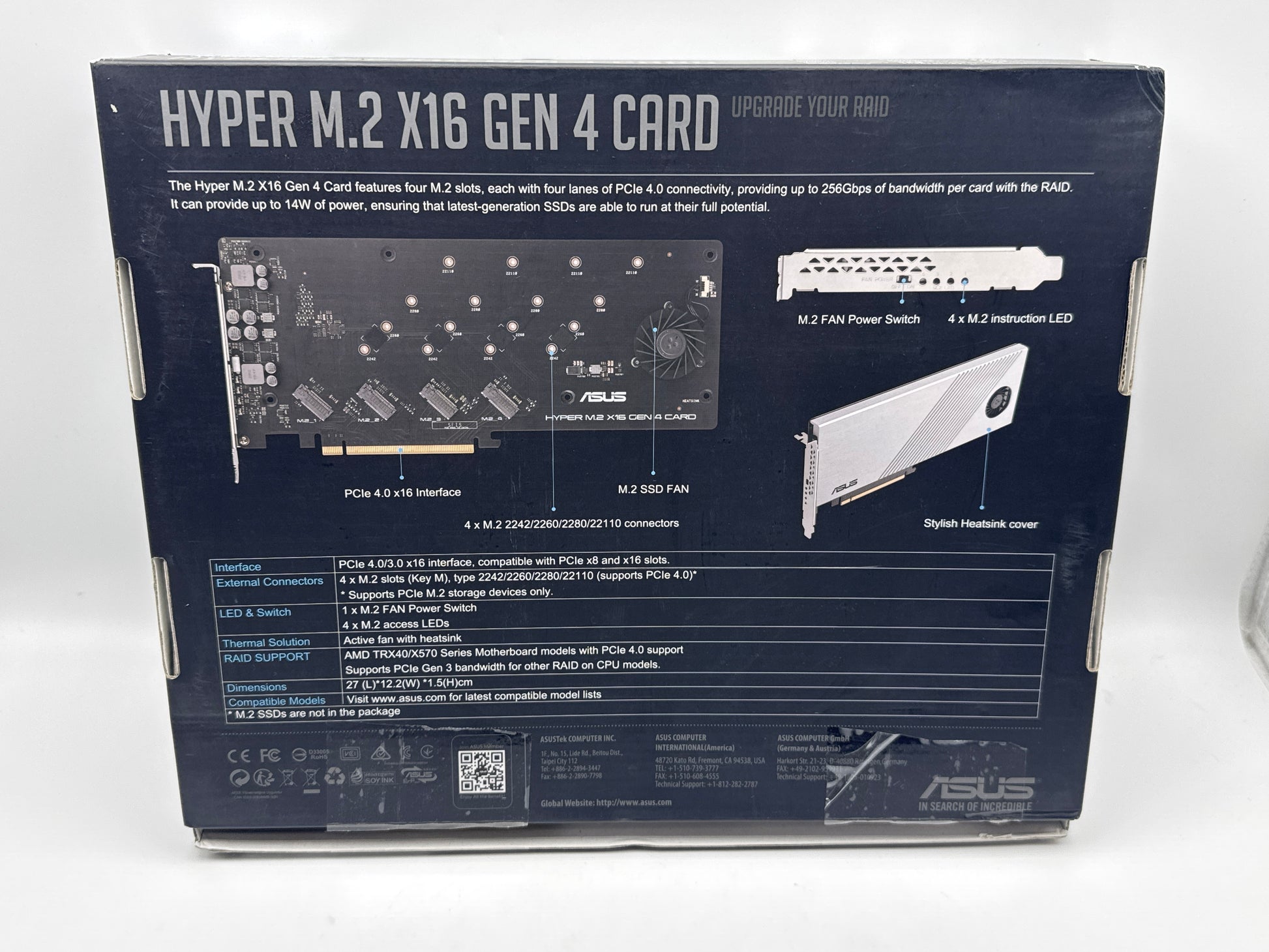 ASUS Hyper M.2 x16 Gen 4 Card