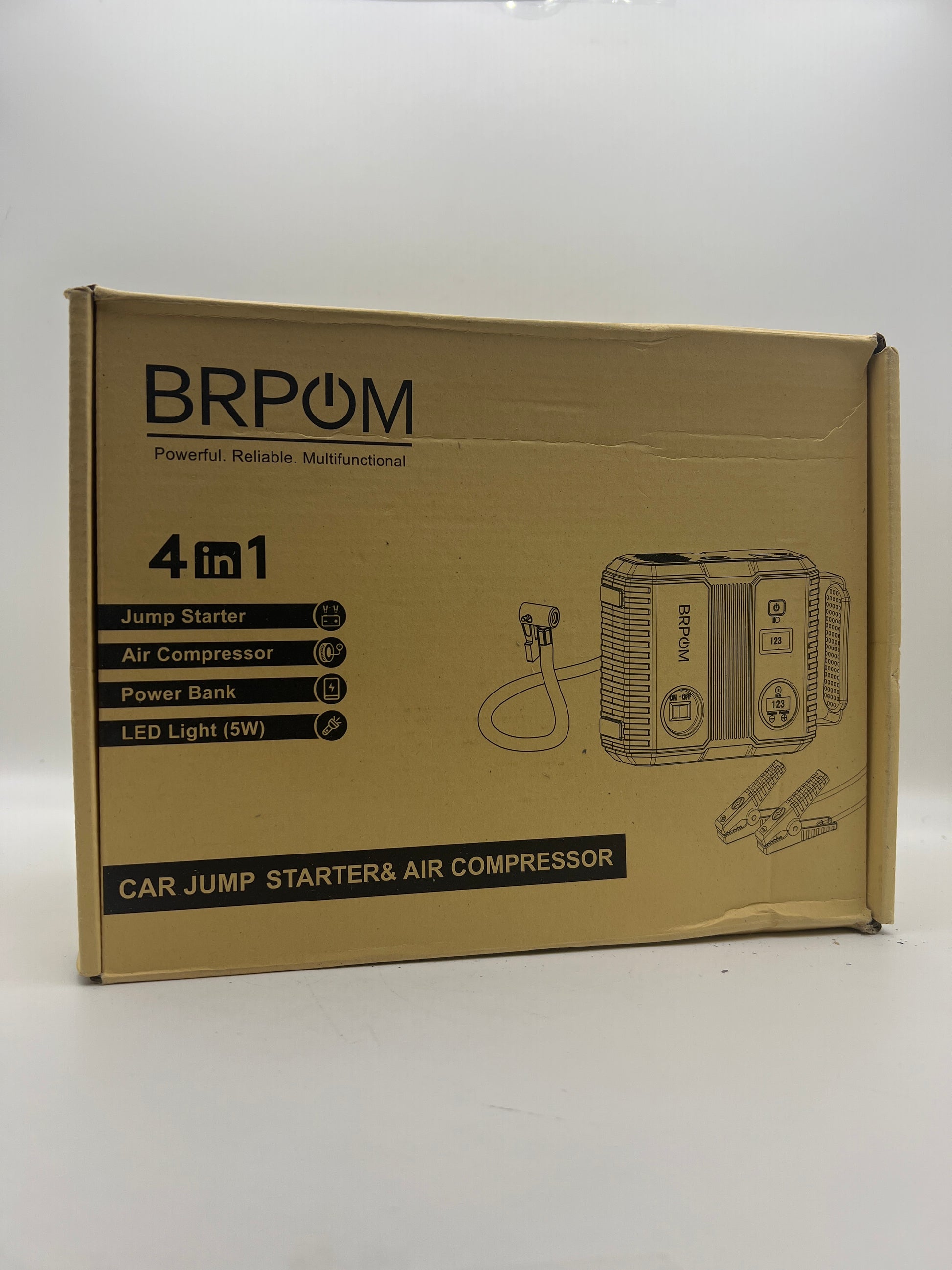 BRPOM Car Jump Starter with Air Compressor