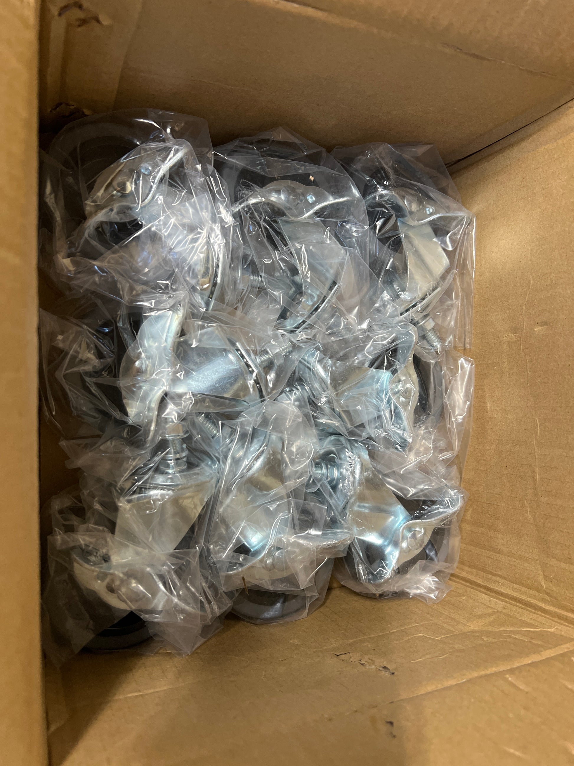 WHARSTM 3 inch locking swivel stem casters set of 16 with brake