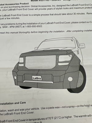 Black Car Mask Bra for Dodge Nitro 2007-2010